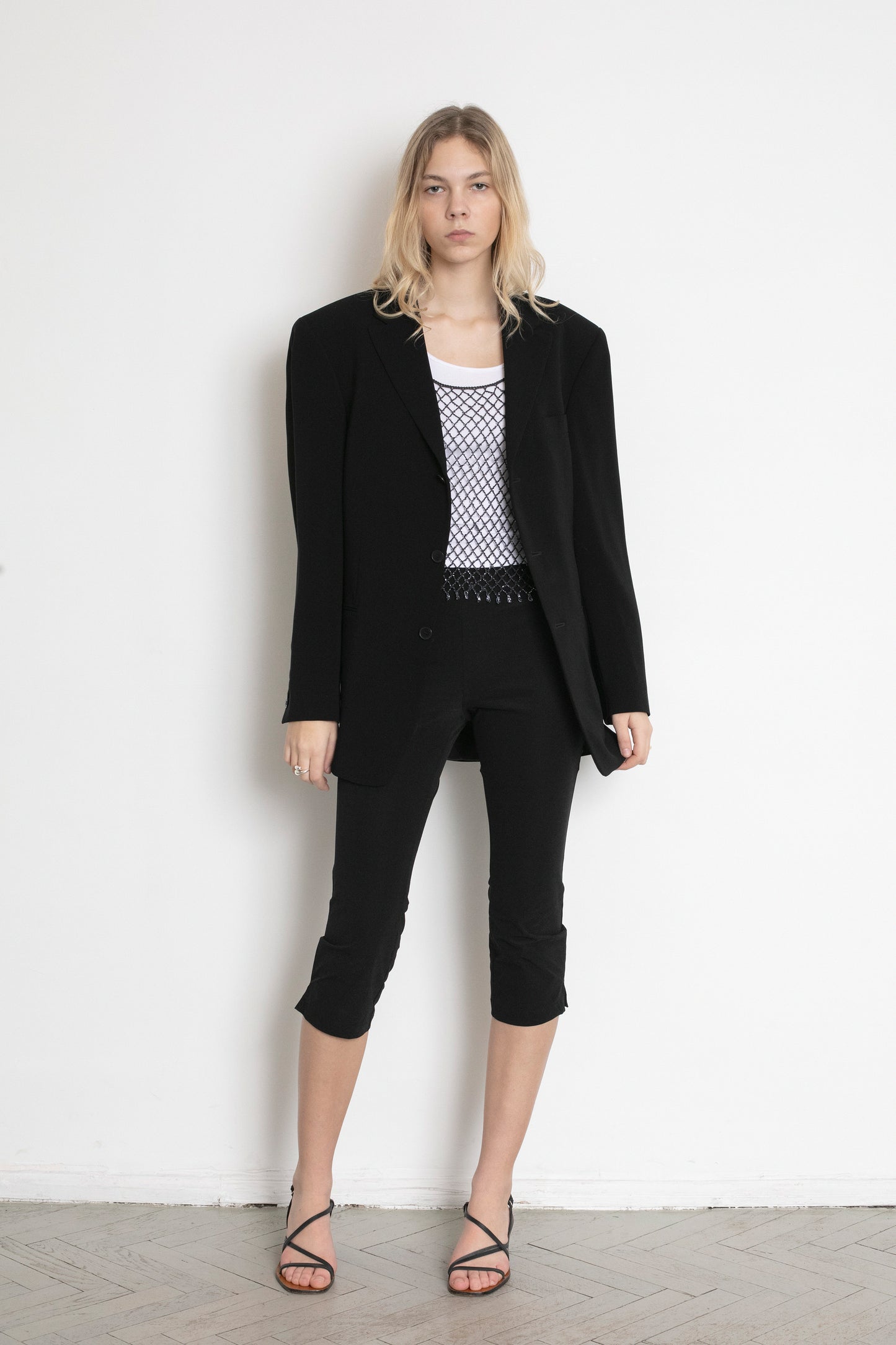 Vintage Black Single-Breasted Blazer