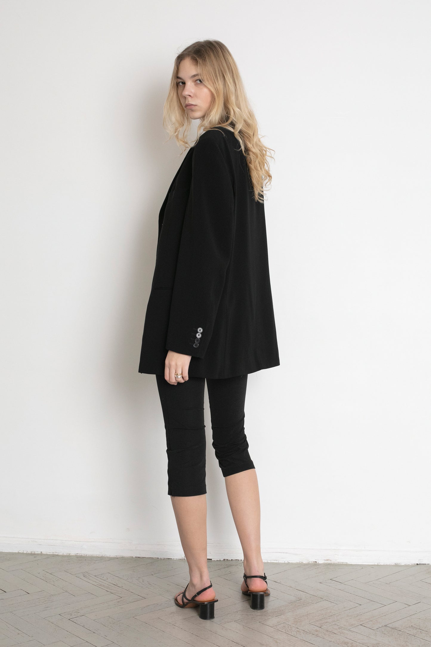 Vintage Black Single-Breasted Blazer