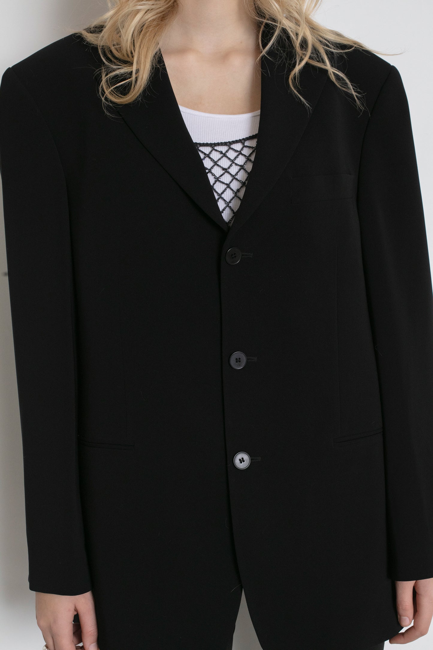 Vintage Black Single-Breasted Blazer