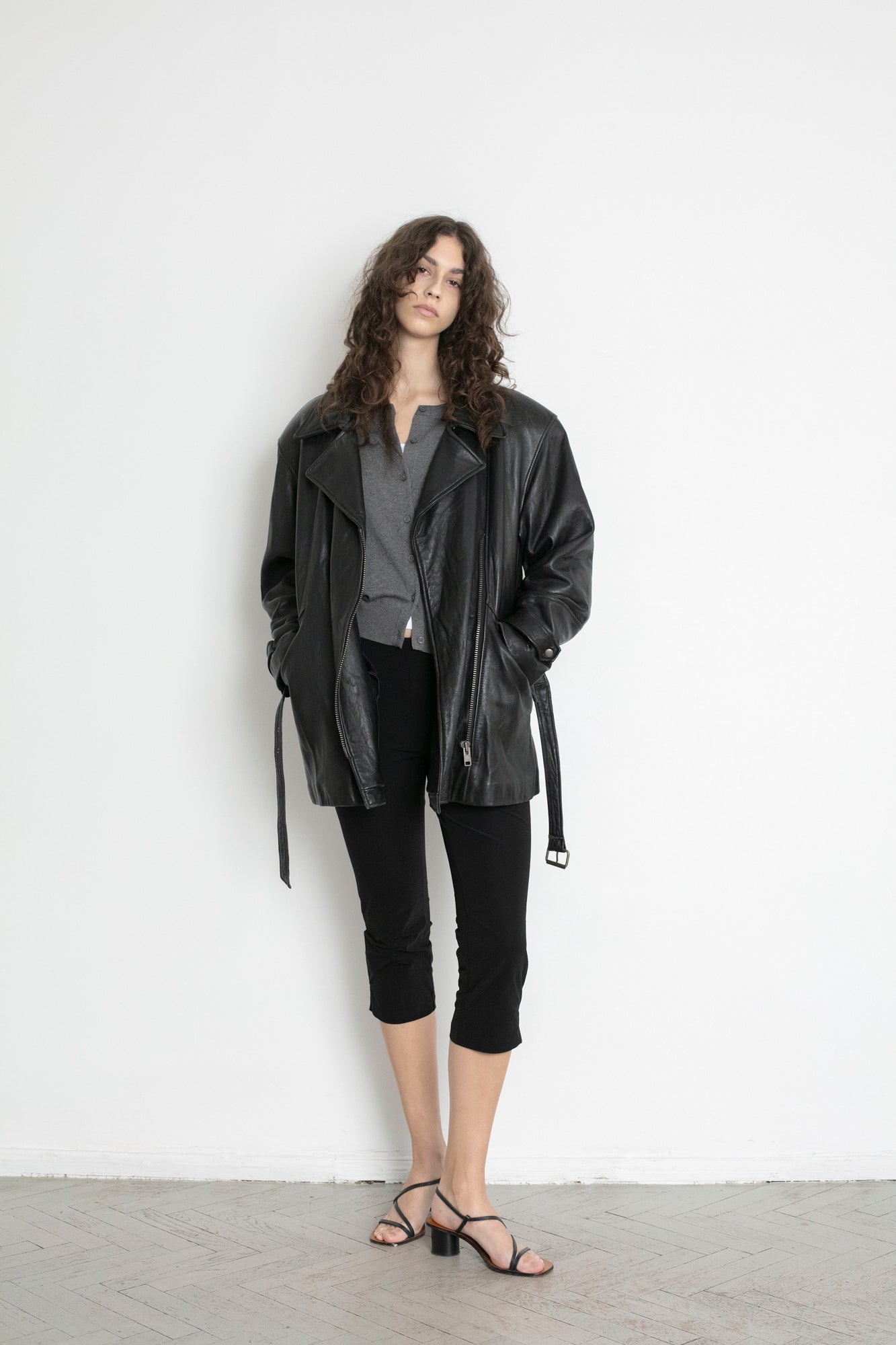 Vintage Black Leather Biker Jacket