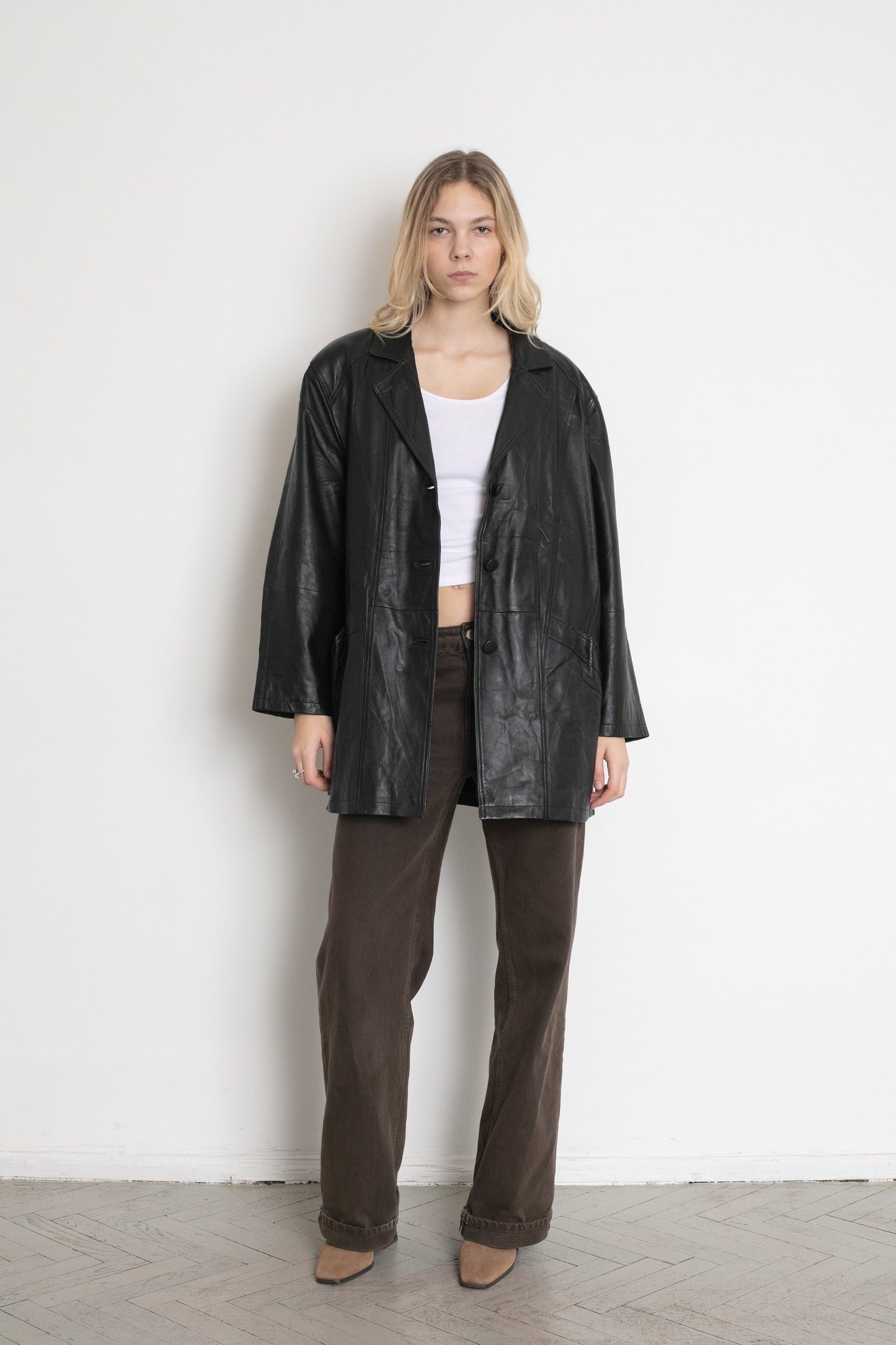 Vintage Black Leather Jacket