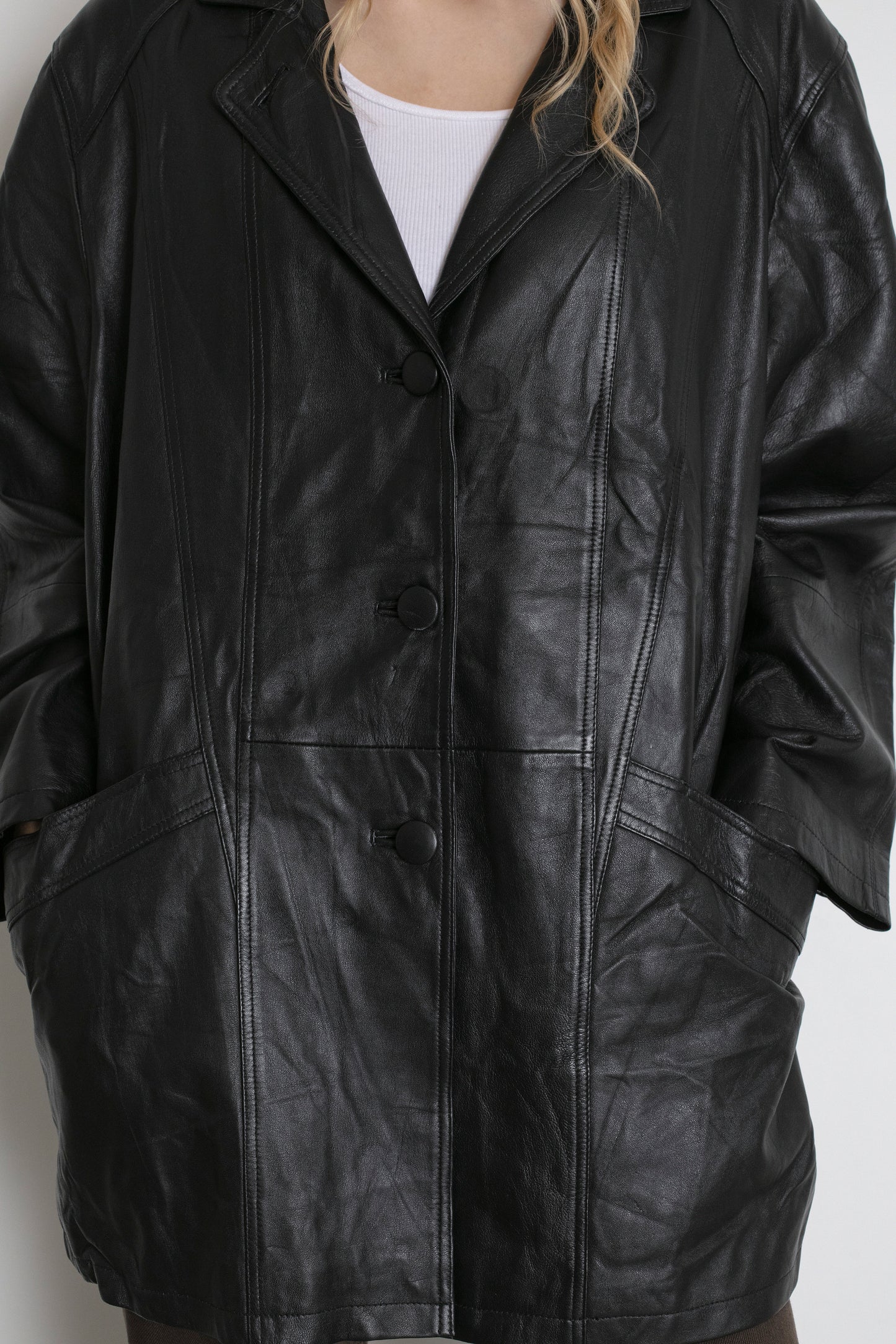 Vintage Black Leather Jacket