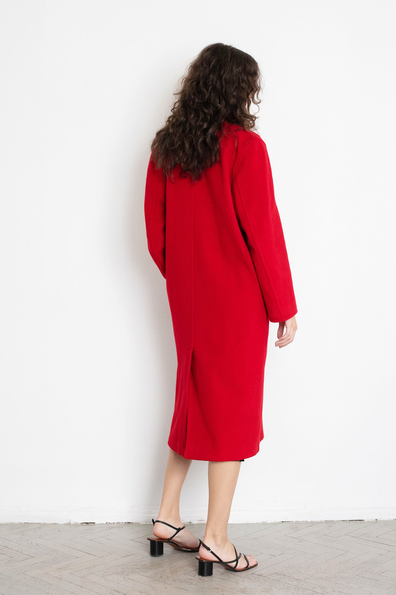 Vintage Red Cashmere Wool Coat
