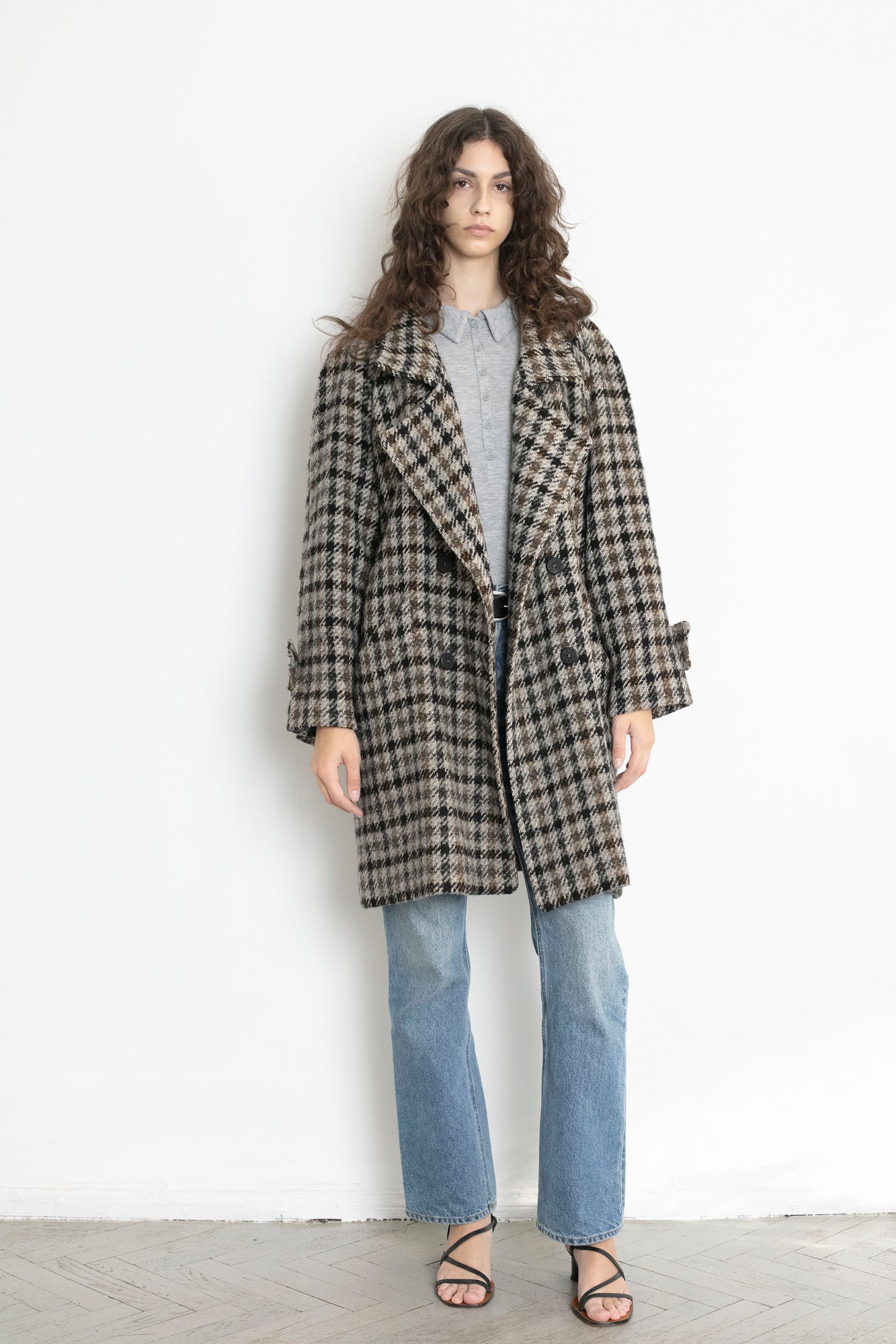 Vintage Tweed Wool Pea Coat