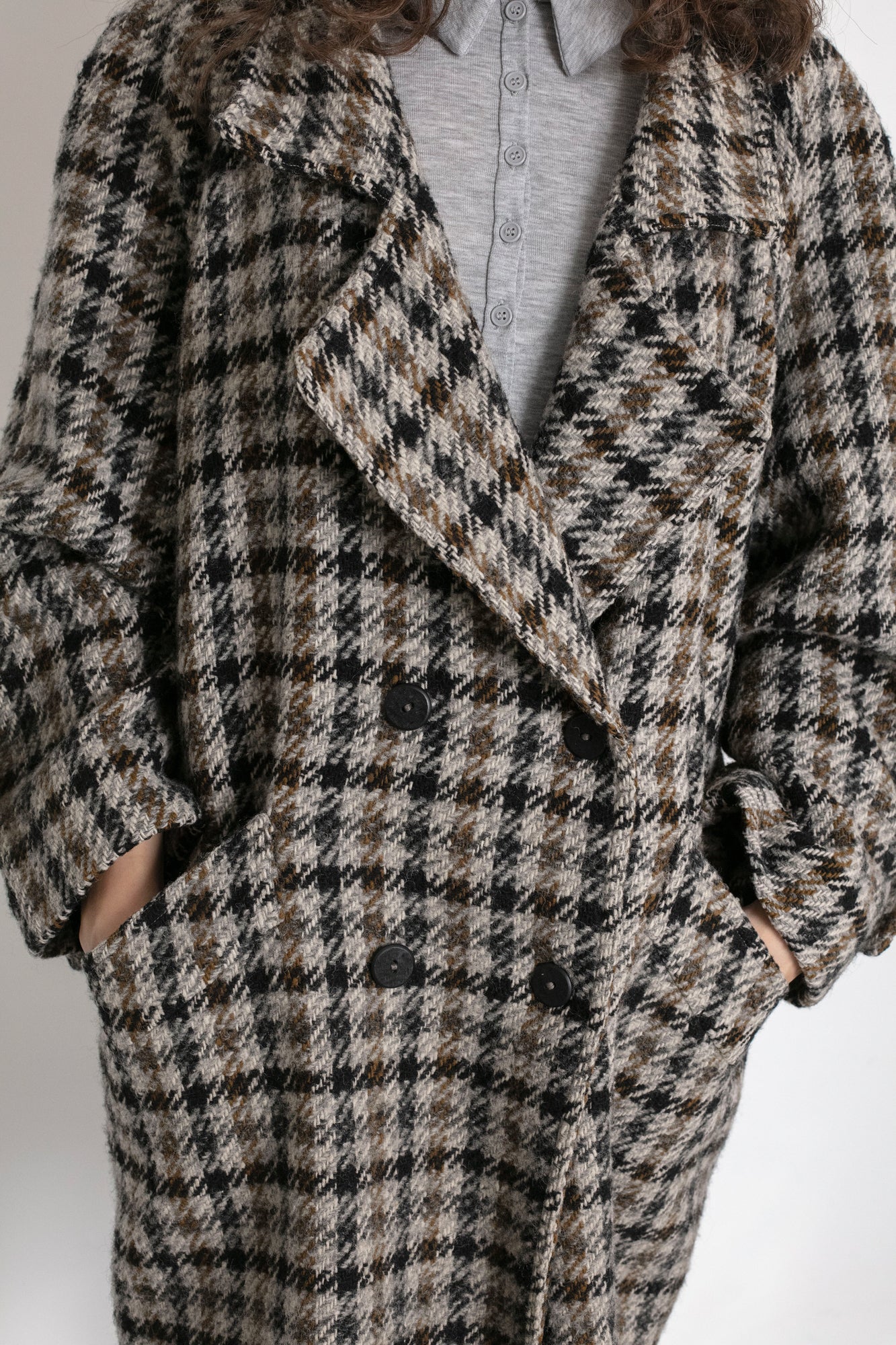 Vintage Tweed Wool Pea Coat