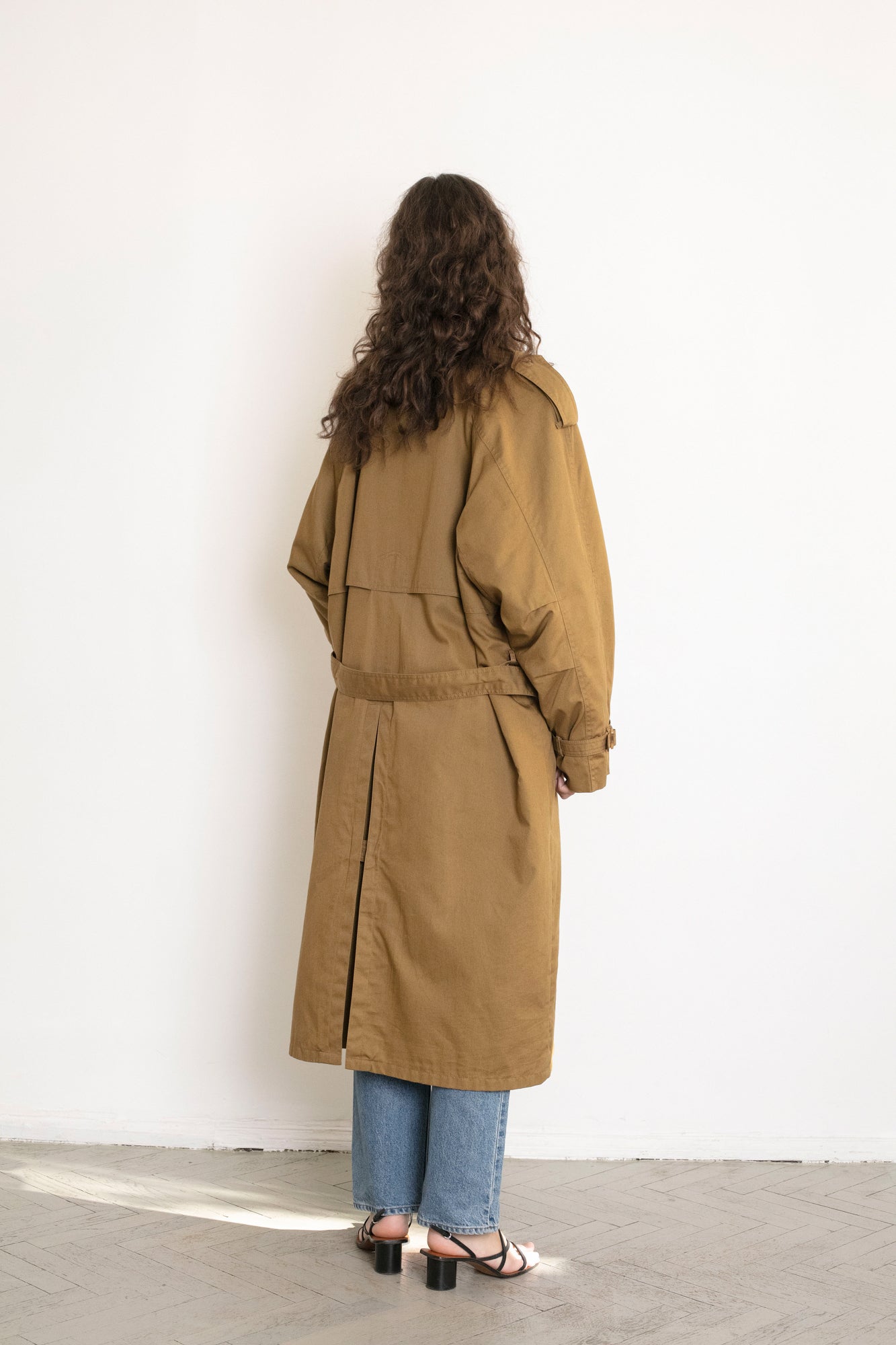 Vintage Mustard Brown Trench Coat