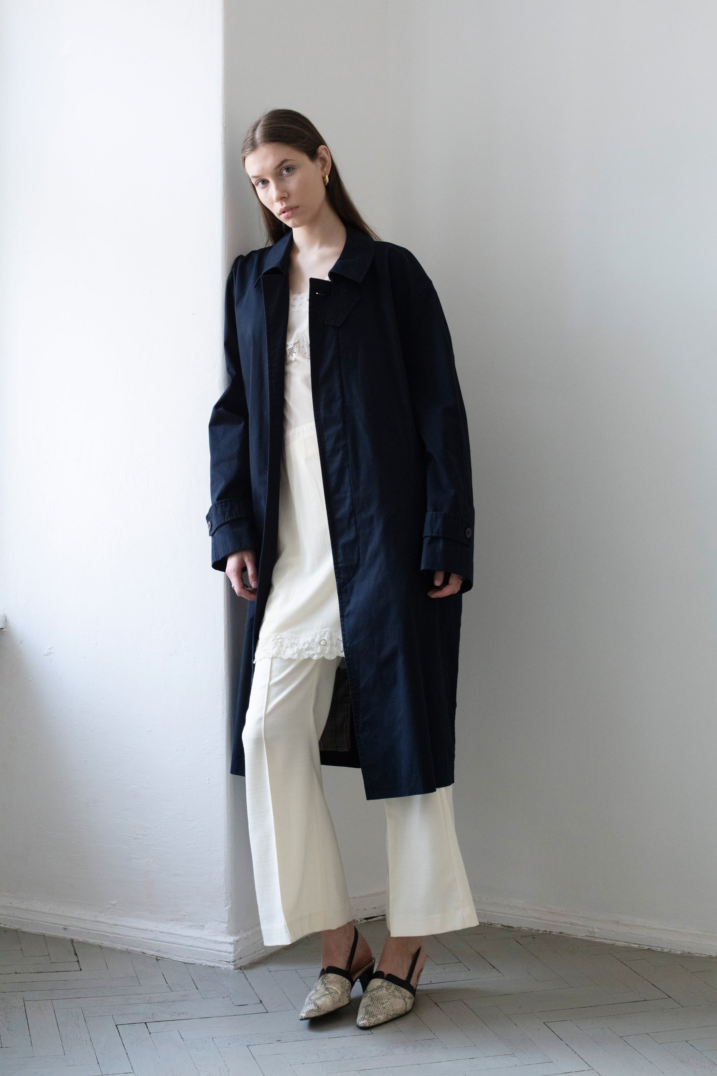 Vintage Navy Trench Coat