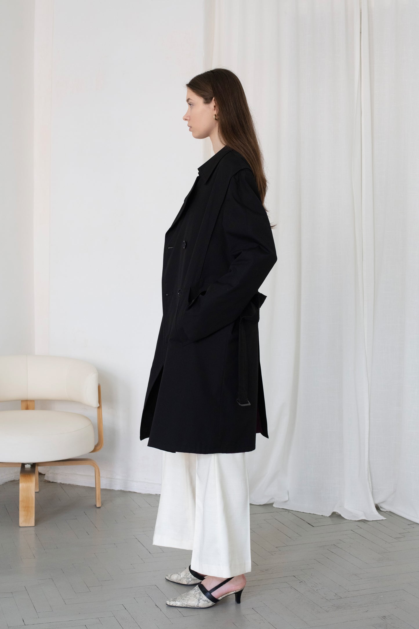 Vintage Black Trench Coat