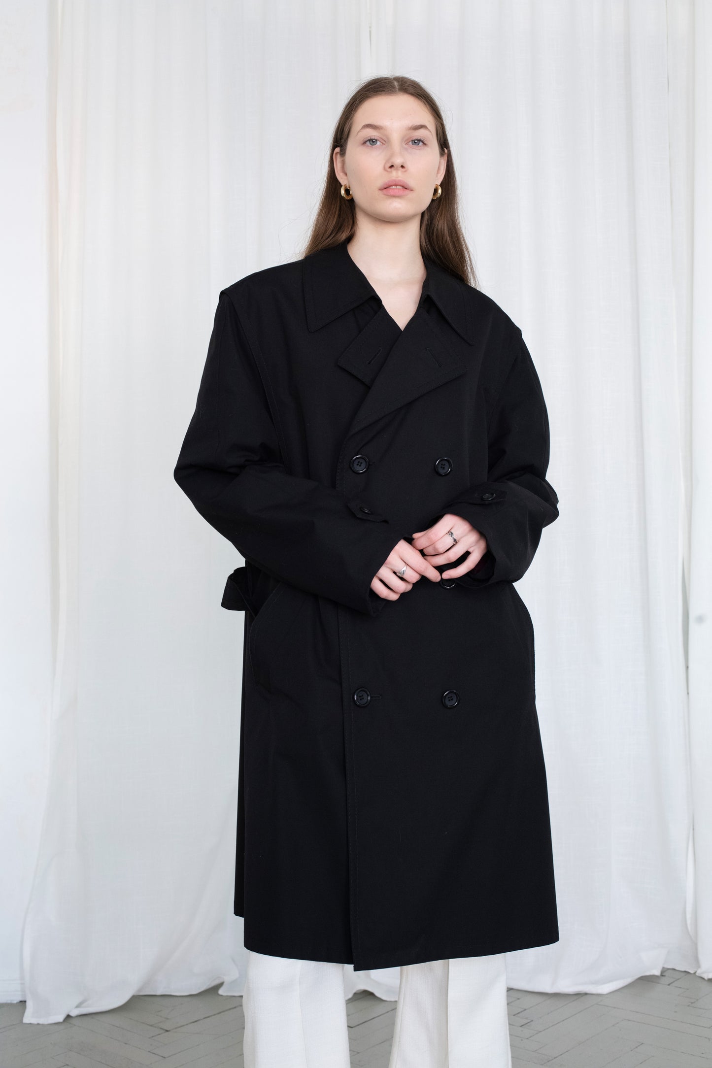 Vintage Black Trench Coat