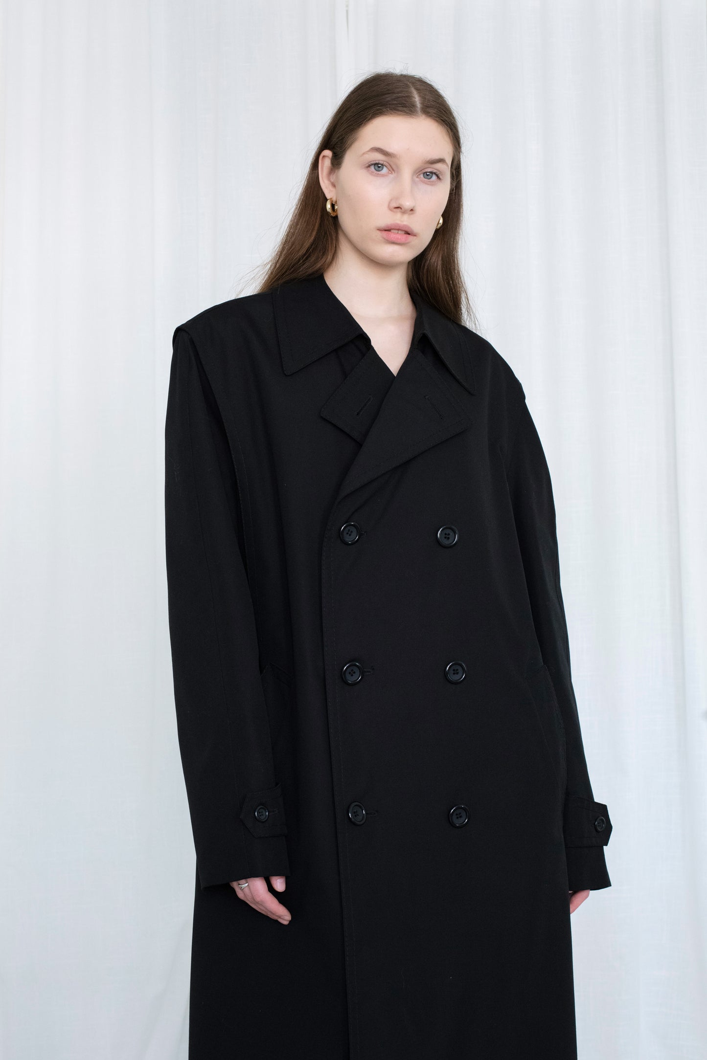 Vintage Black Trench Coat