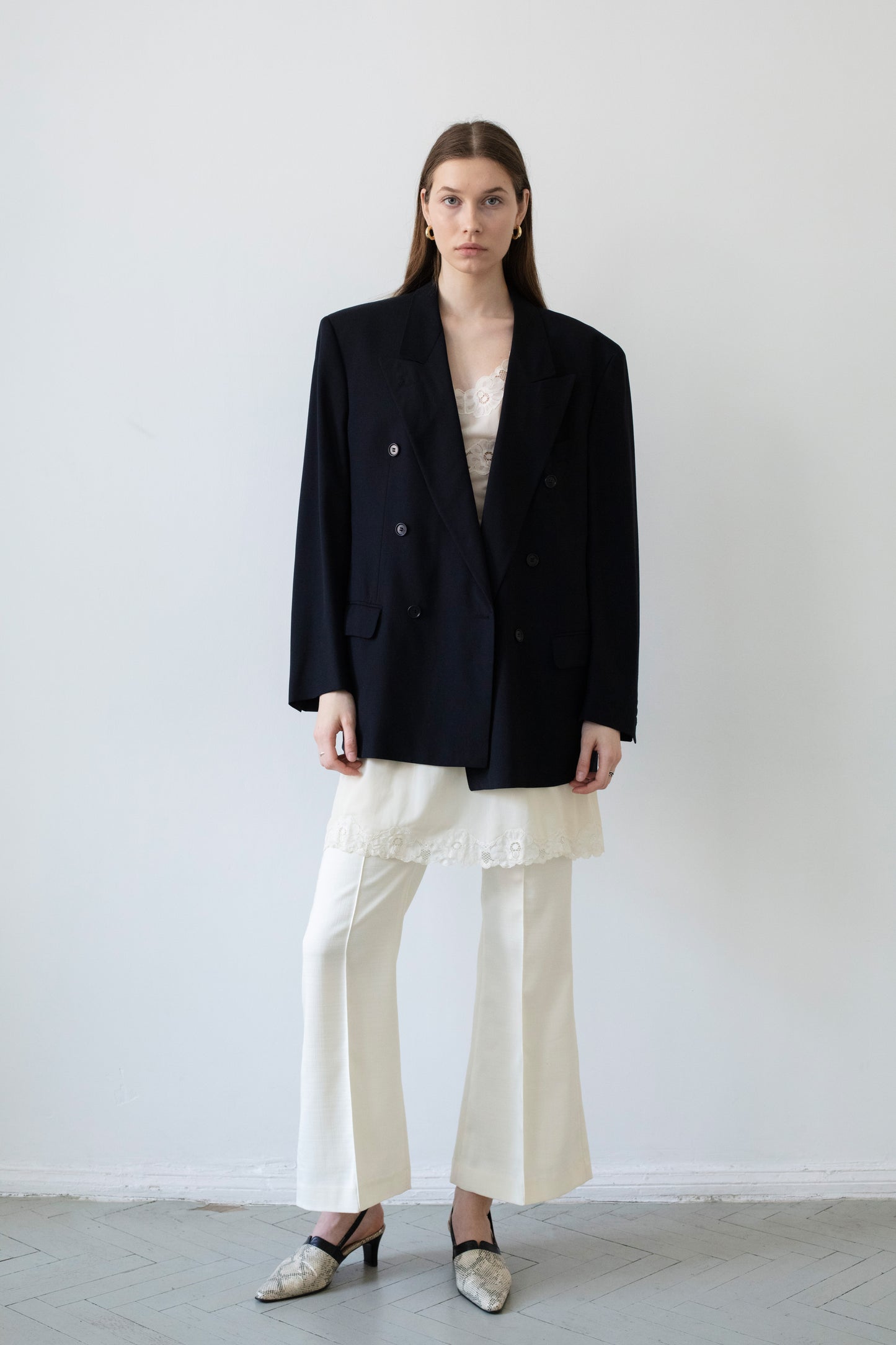 Vintage Hugo Boss Navy Wool Blazer