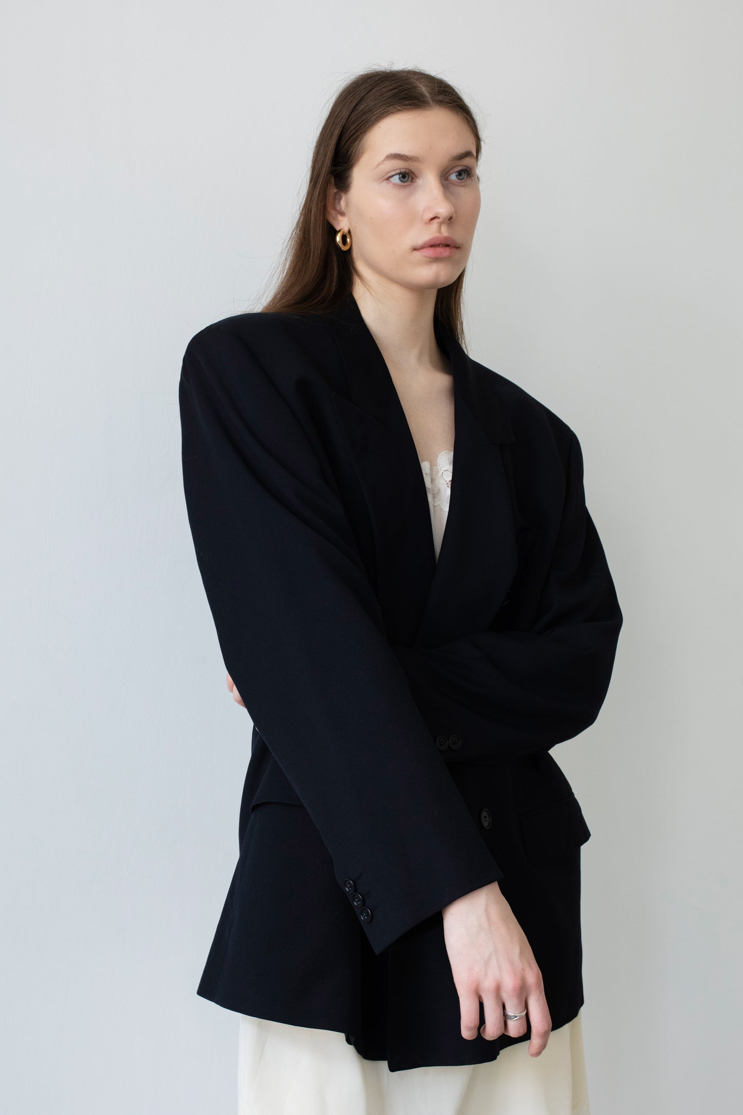 Vintage Hugo Boss Navy Wool Blazer