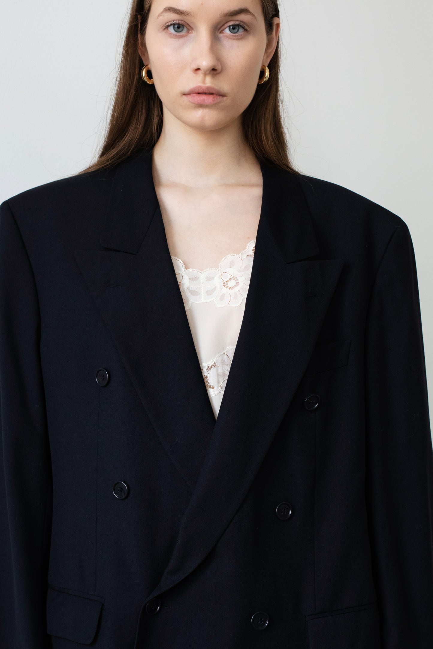 Vintage Hugo Boss Navy Wool Blazer