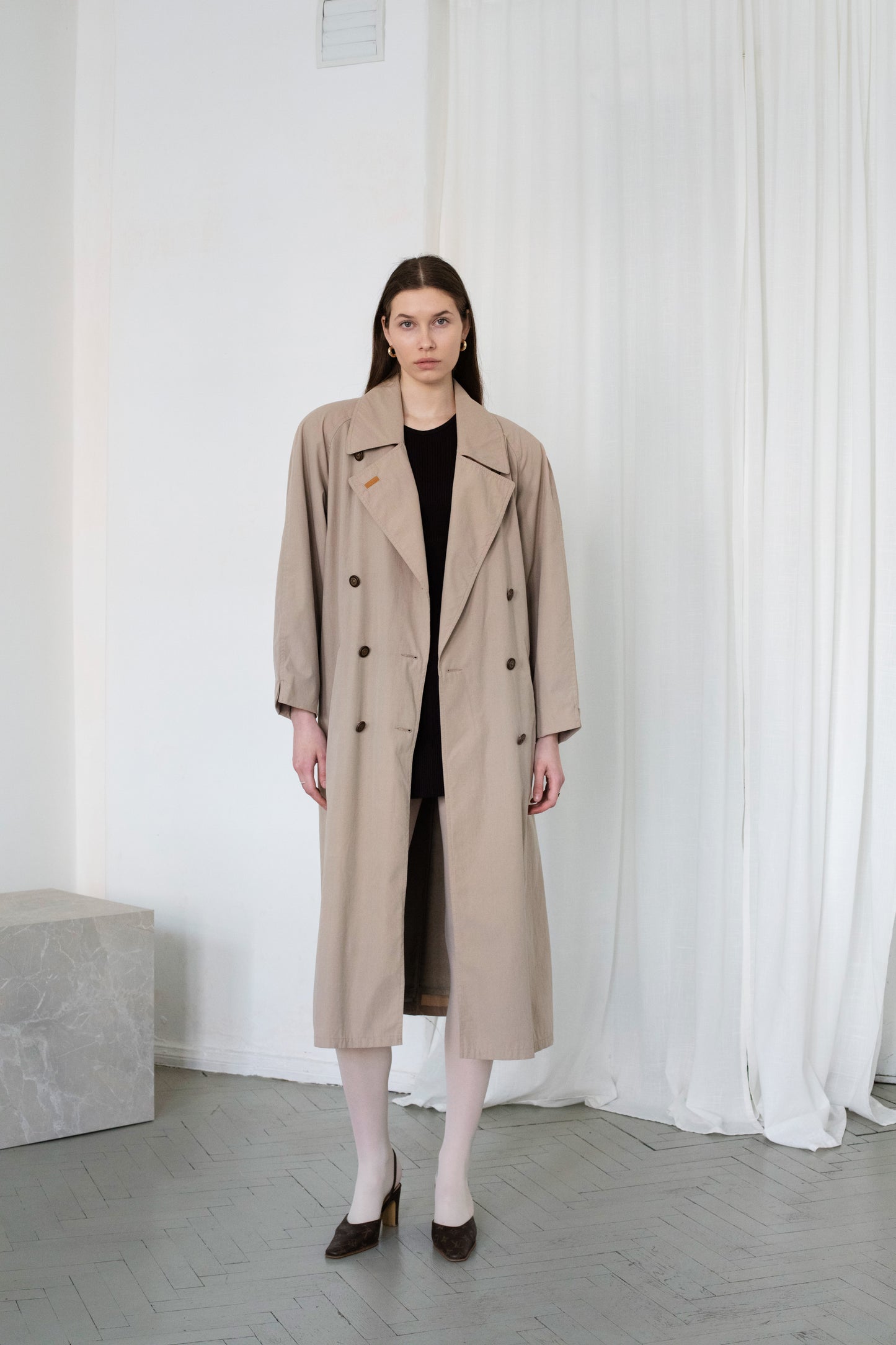 Vintage Beige Trench Coat
