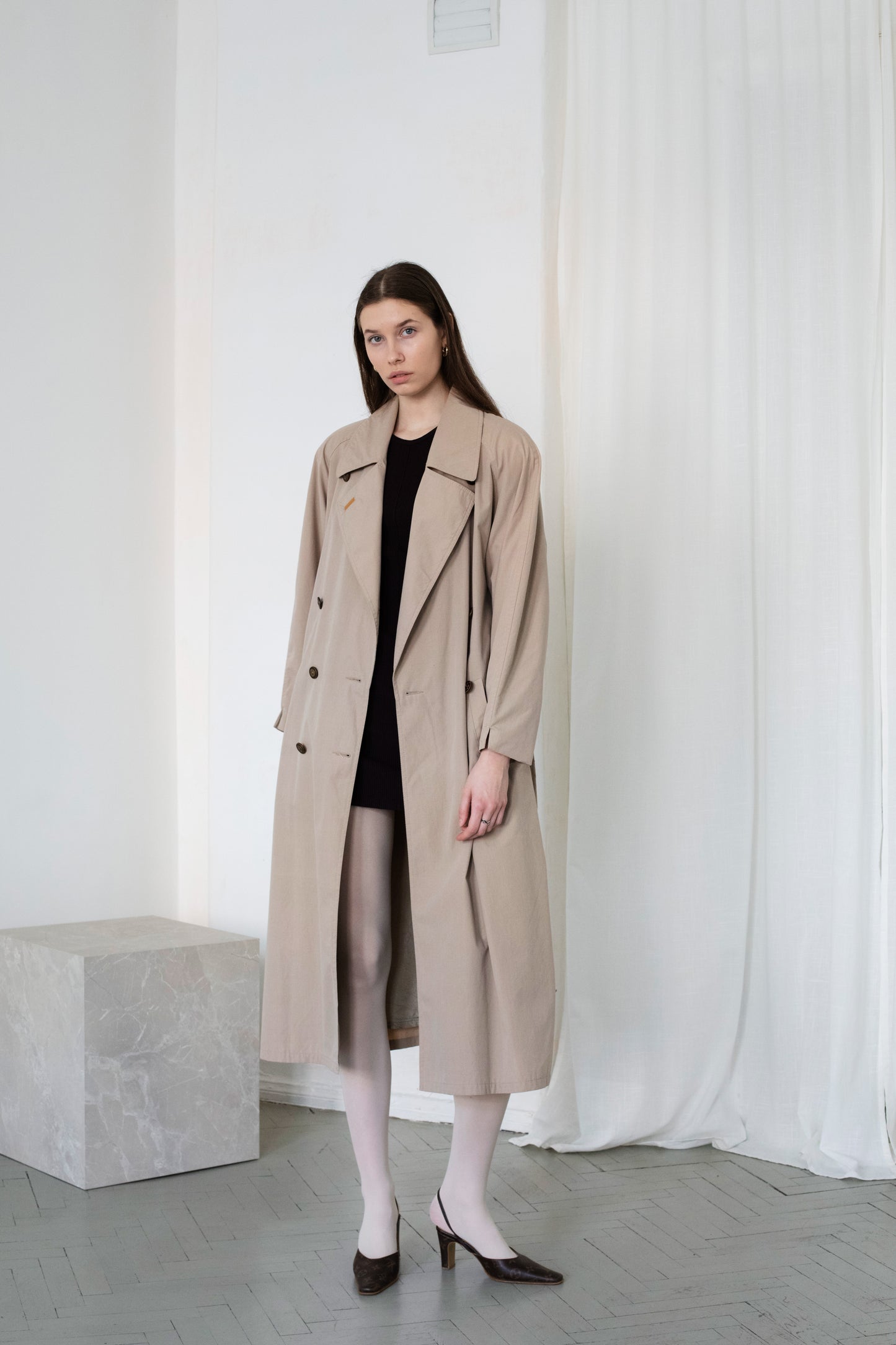Vintage Beige Trench Coat