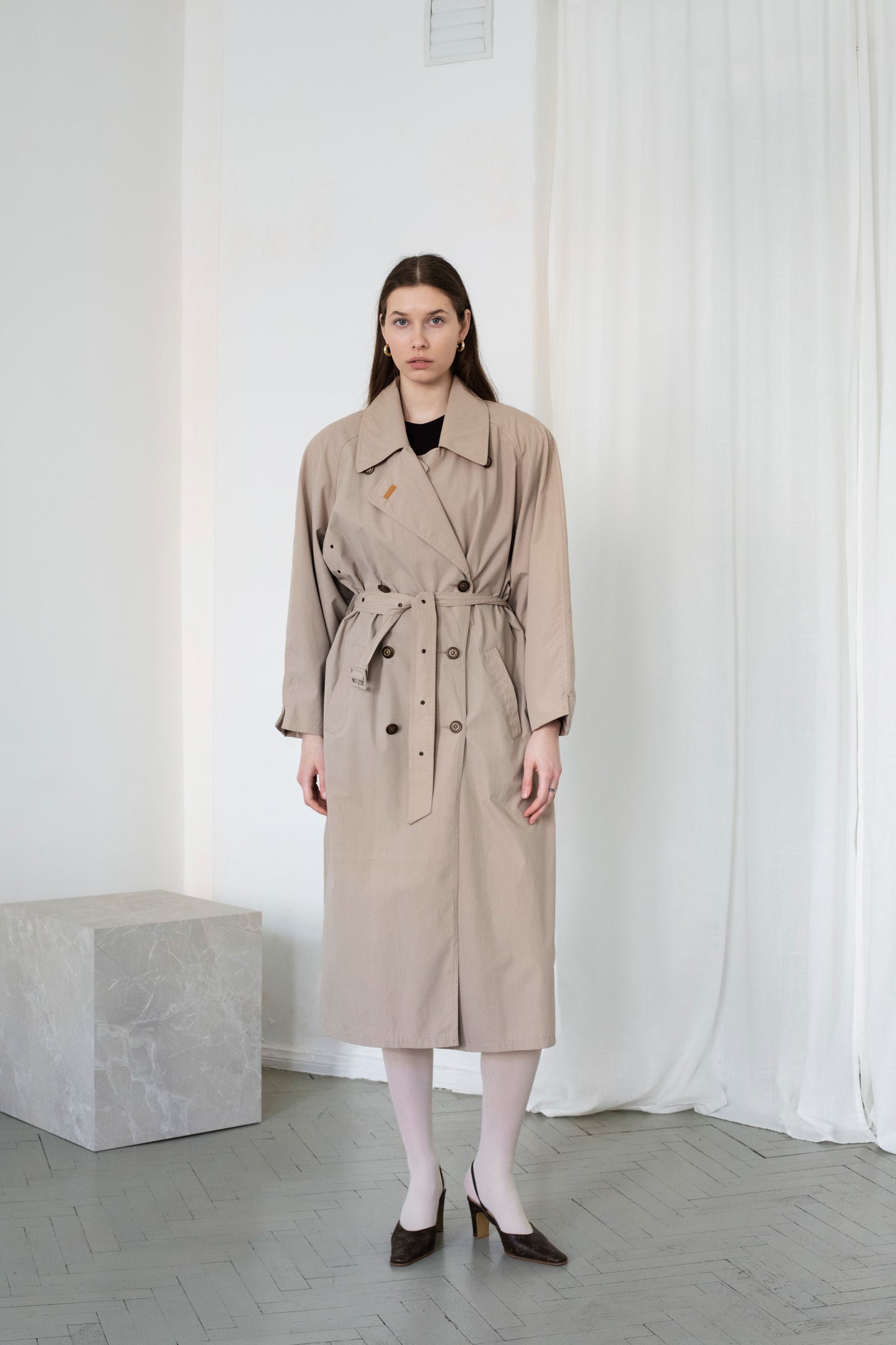 Vintage Beige Trench Coat