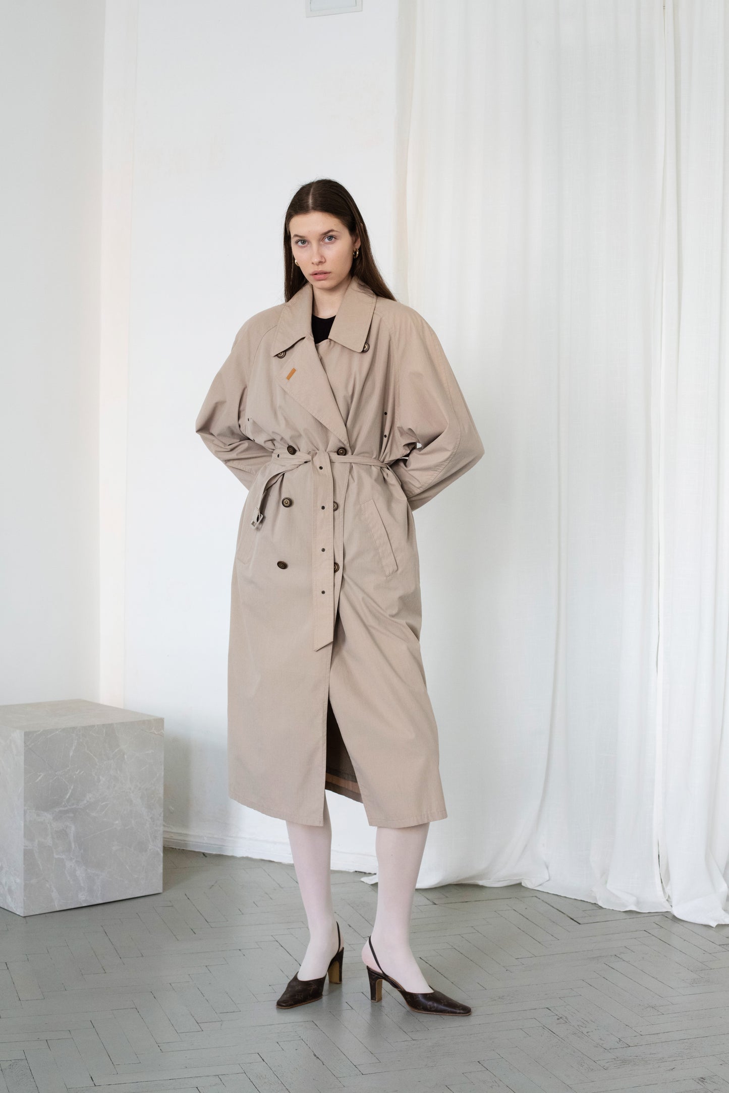 Vintage Beige Trench Coat