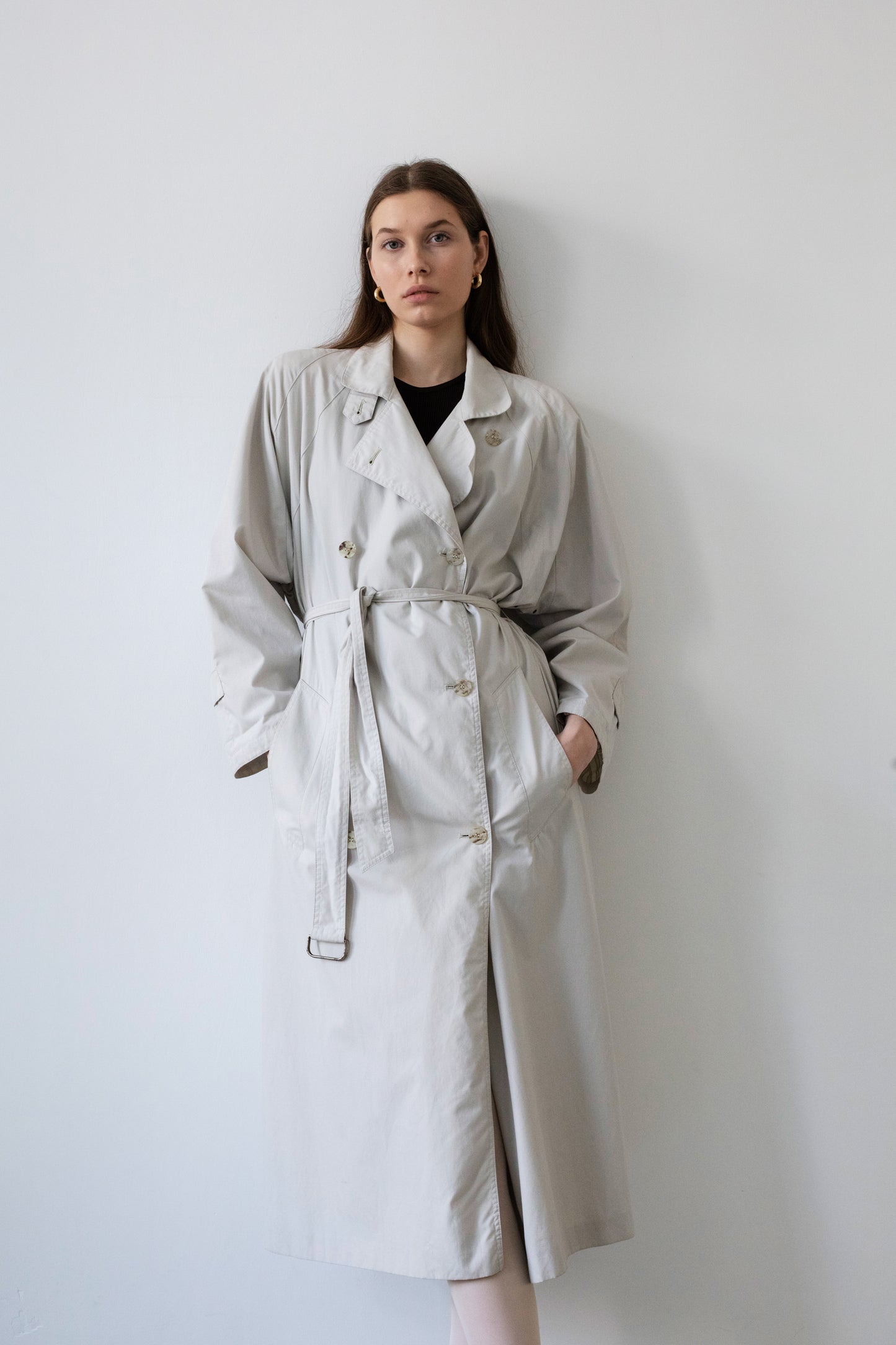 Vintage Beige Trench Coat