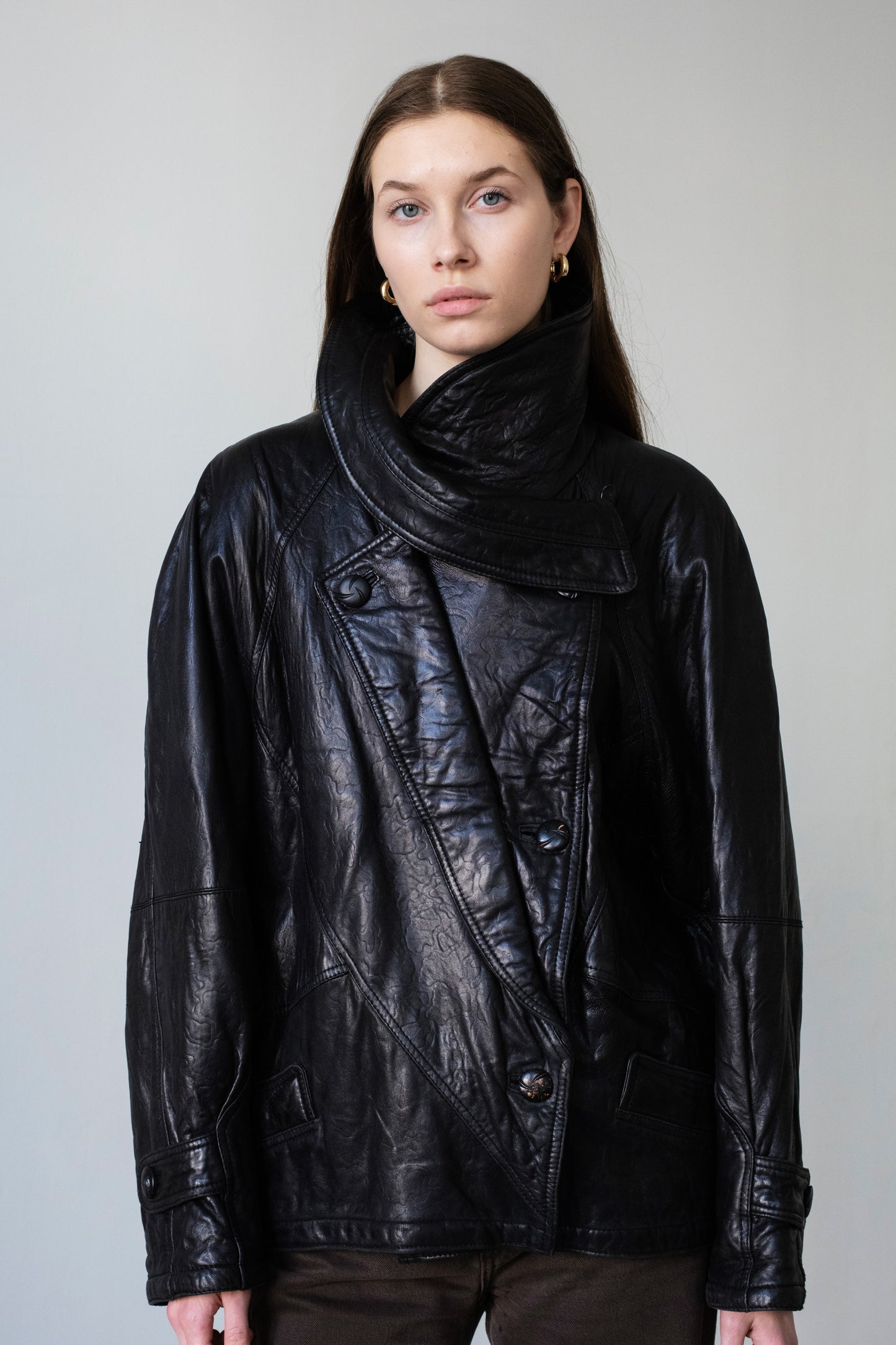 Vintage Black Leather Jacket