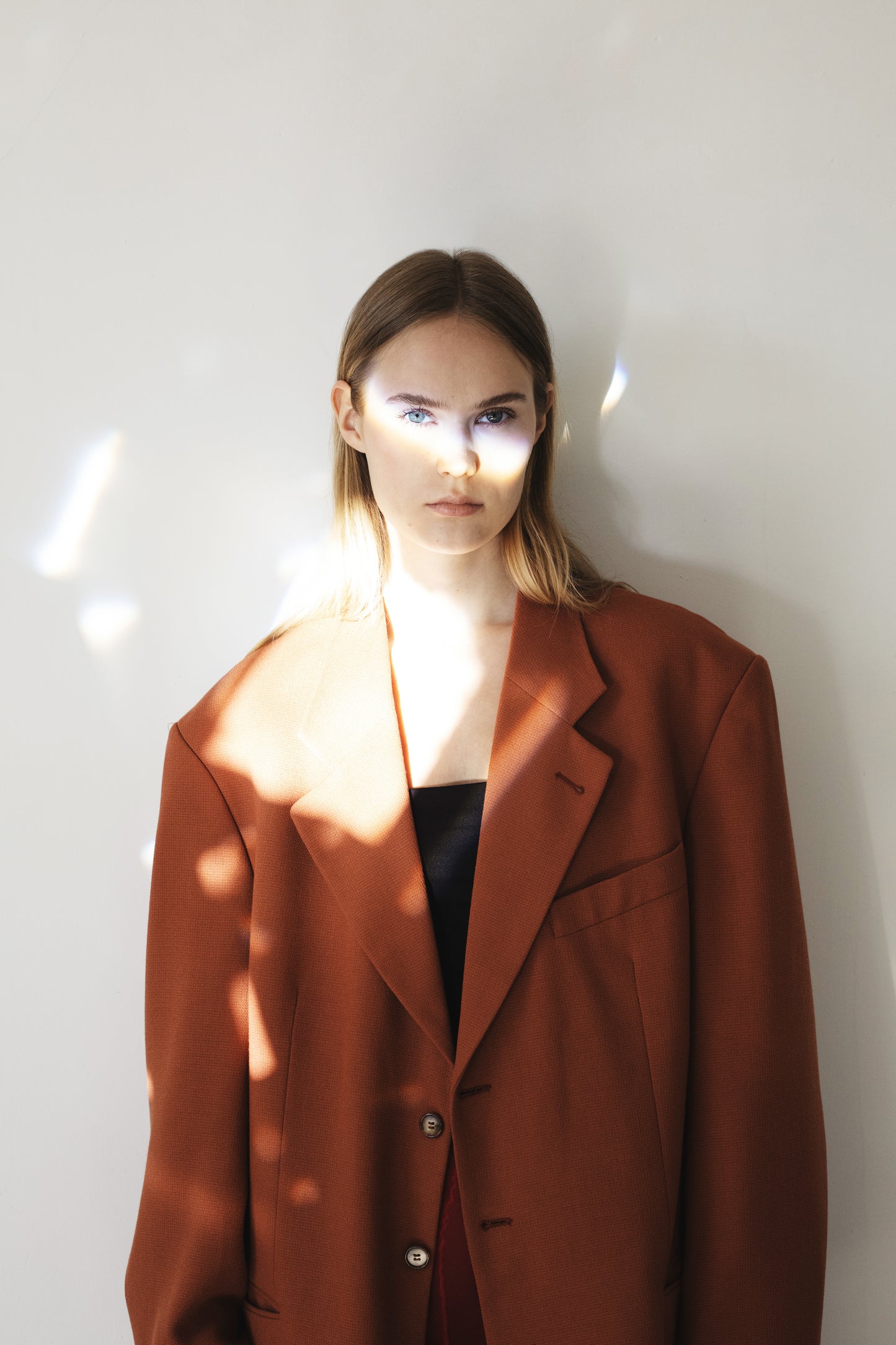 Vintage Brick Red Wool Blazer
