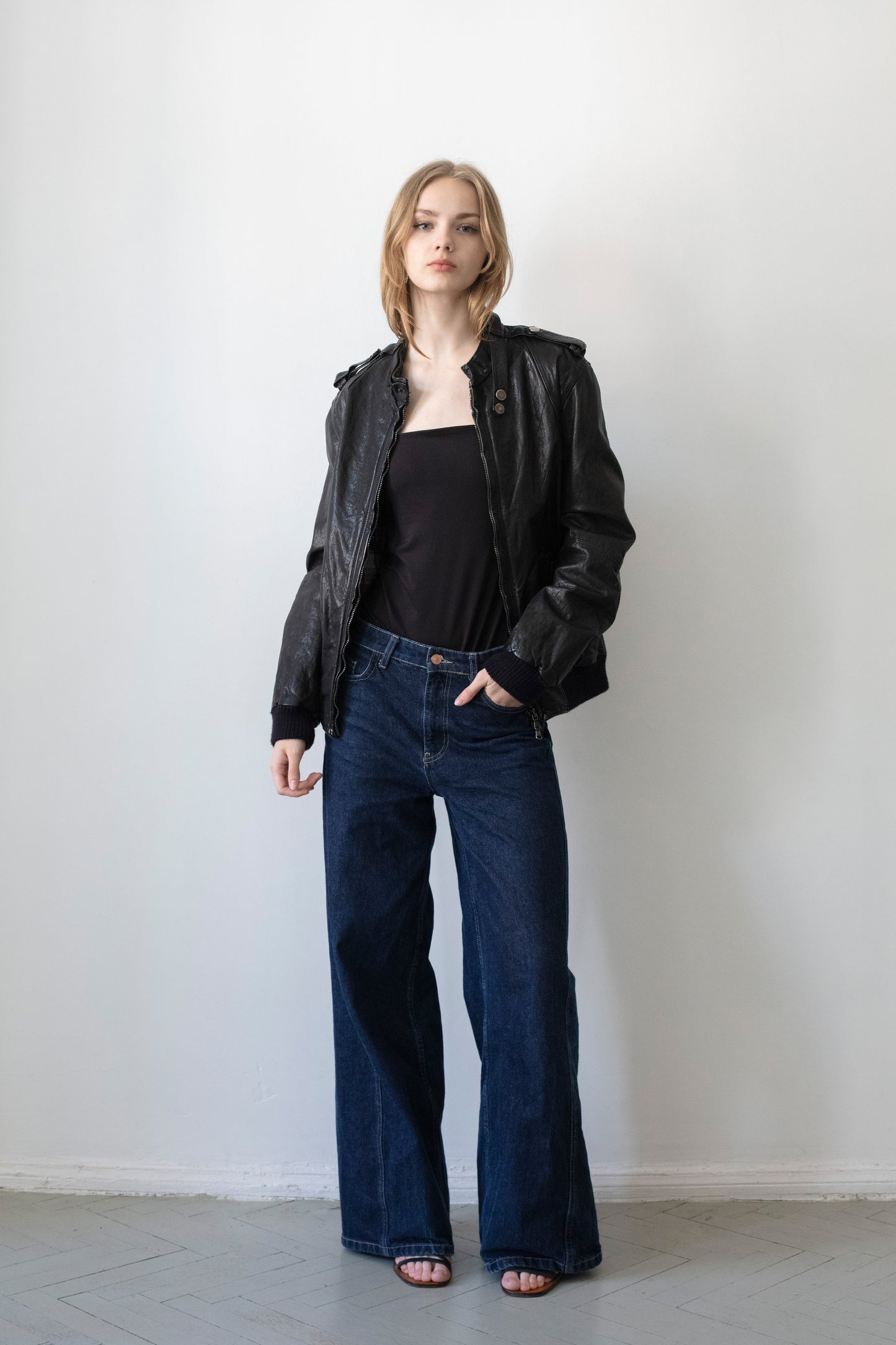 Vintage Black Leather Jacket
