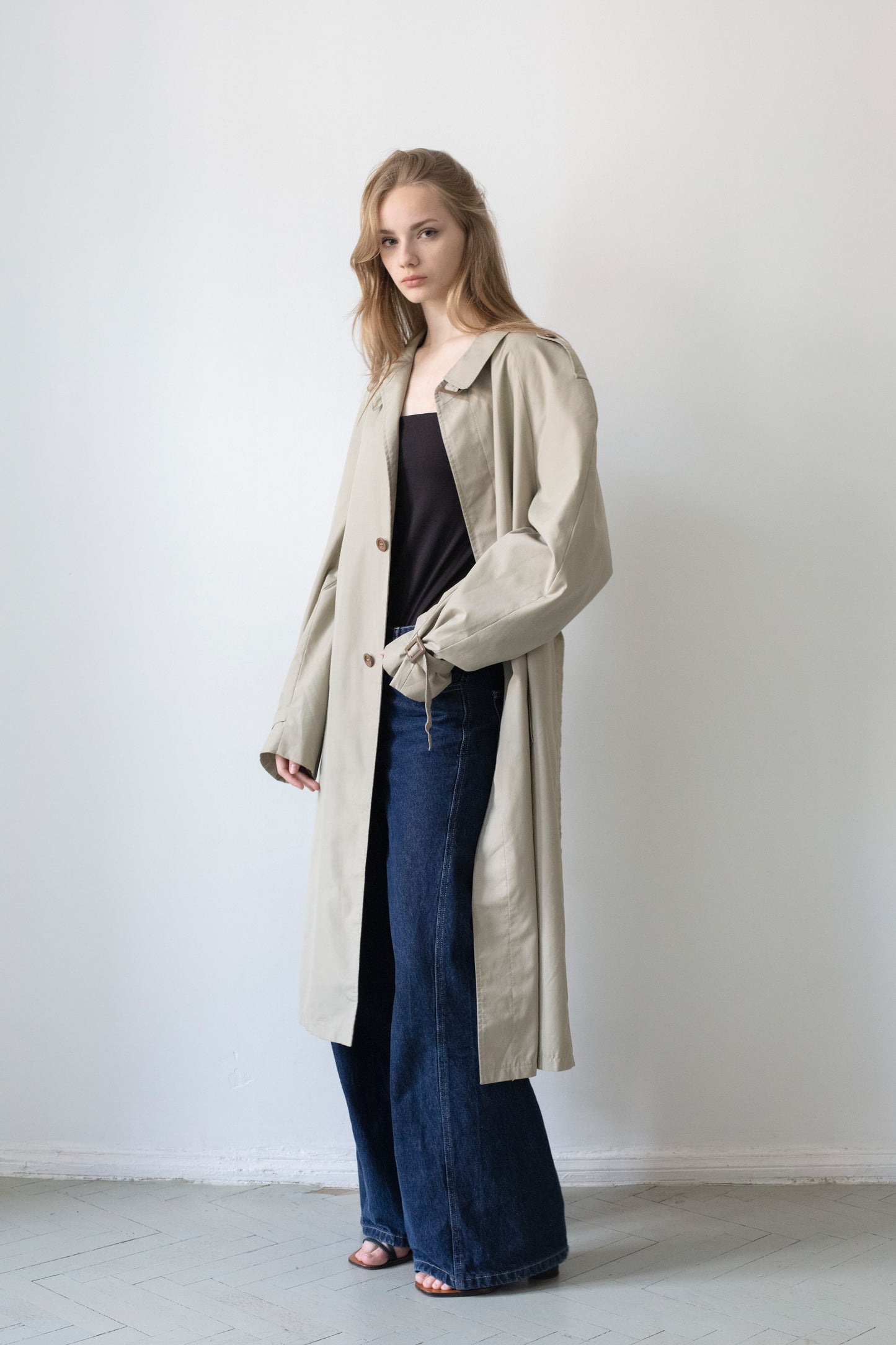 Vintage Beige Trench Coat