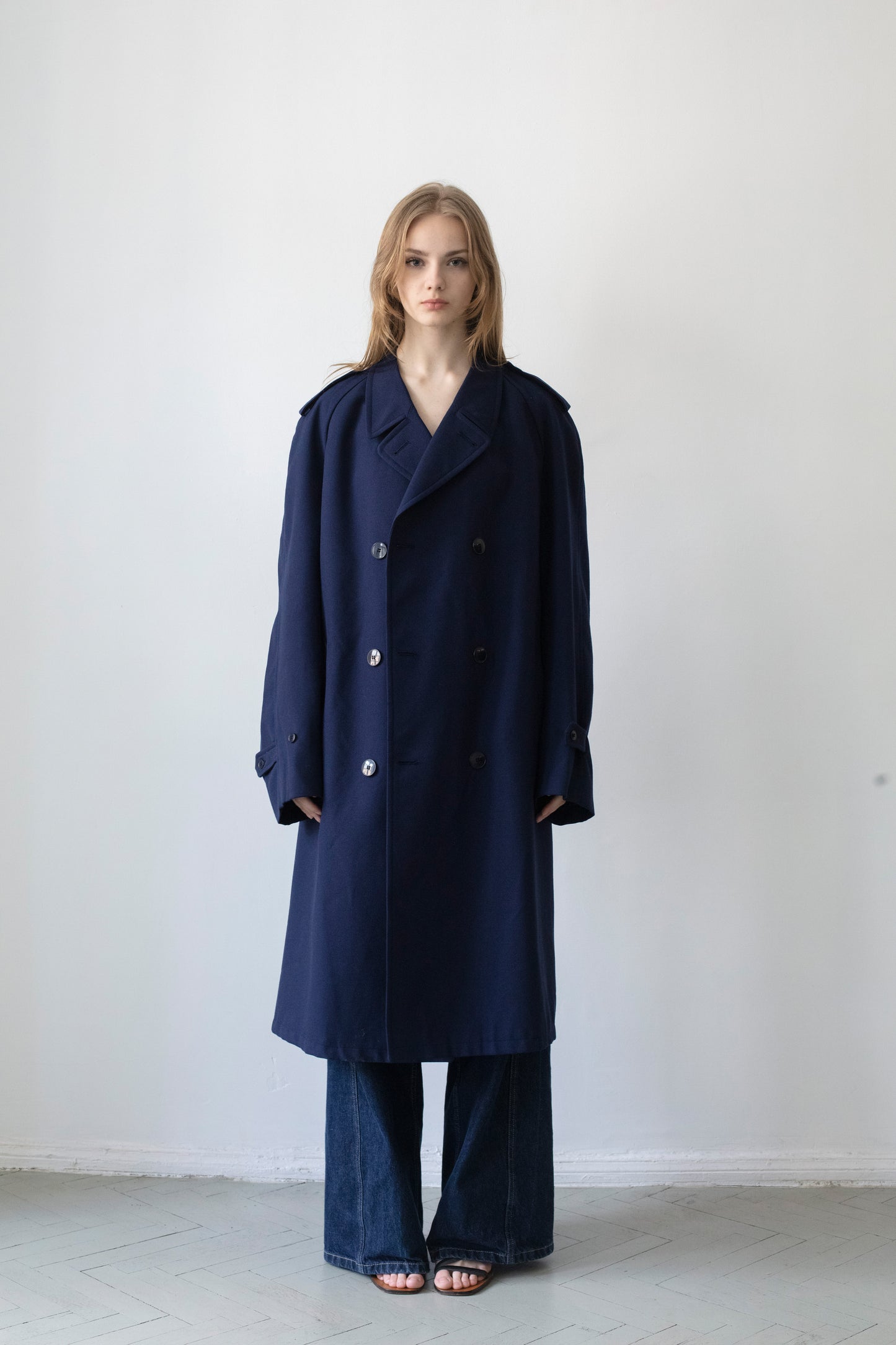 Vintage Navy Trench Coat