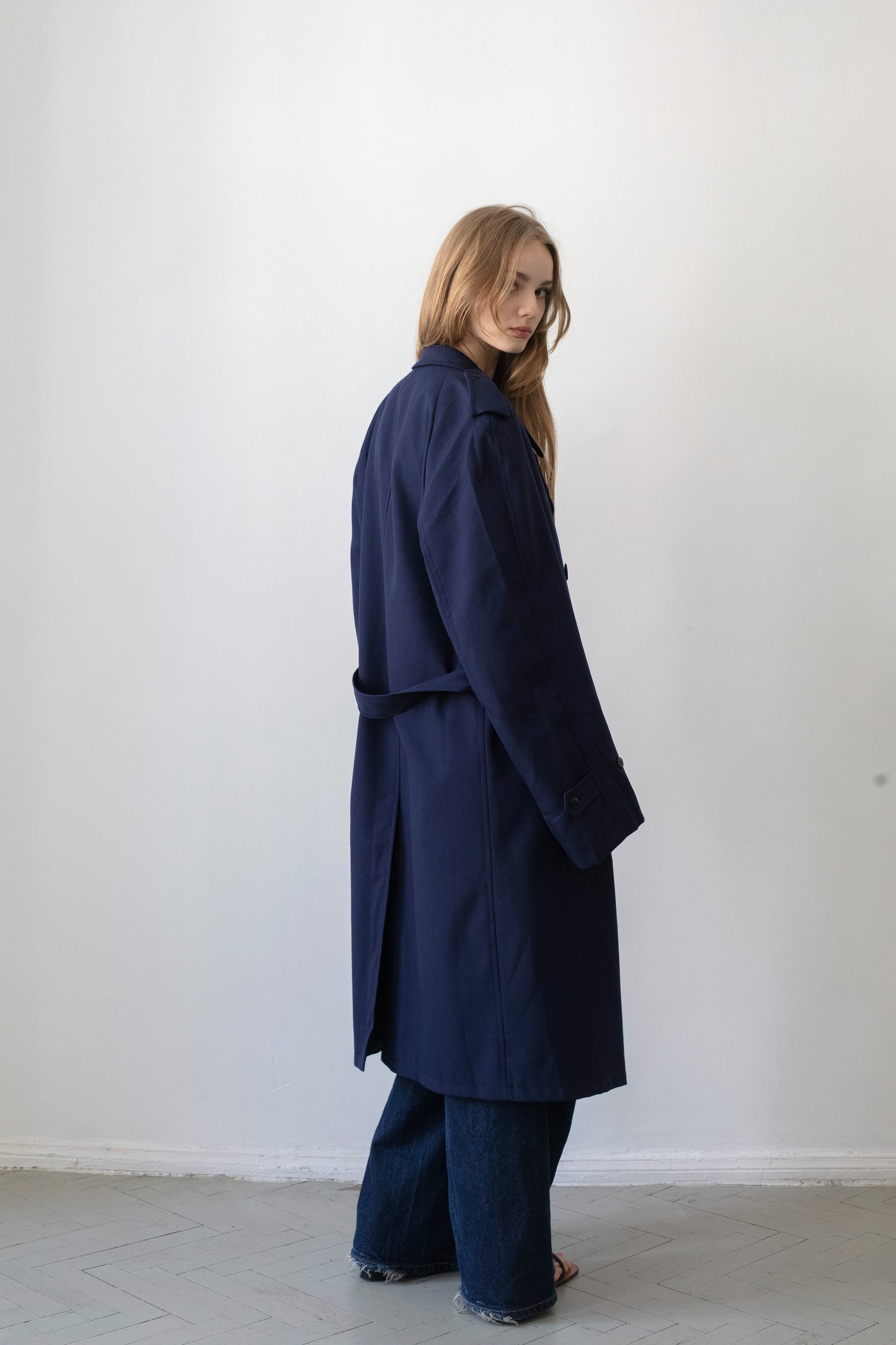 Vintage Navy Trench Coat
