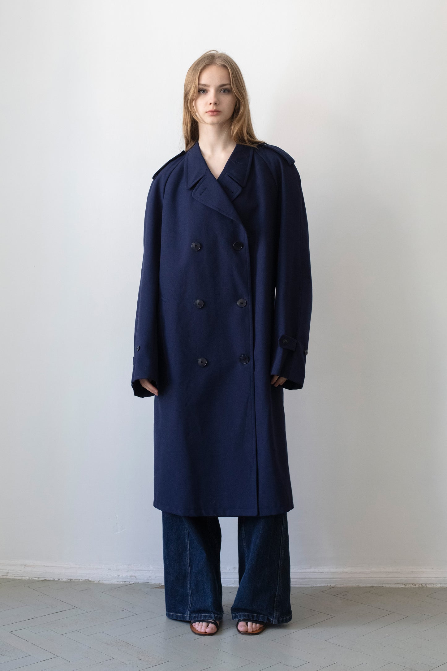 Vintage Navy Trench Coat