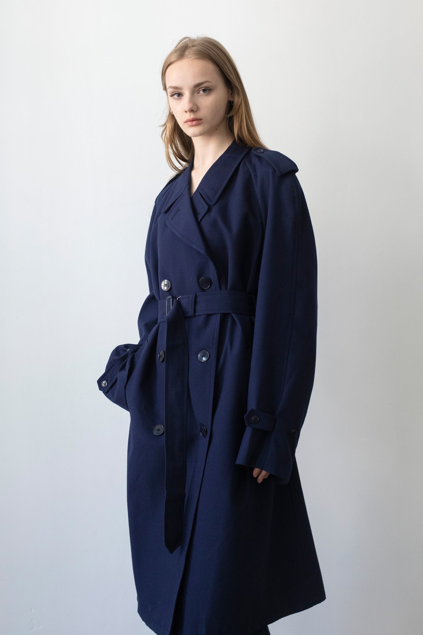 Vintage Navy Trench Coat
