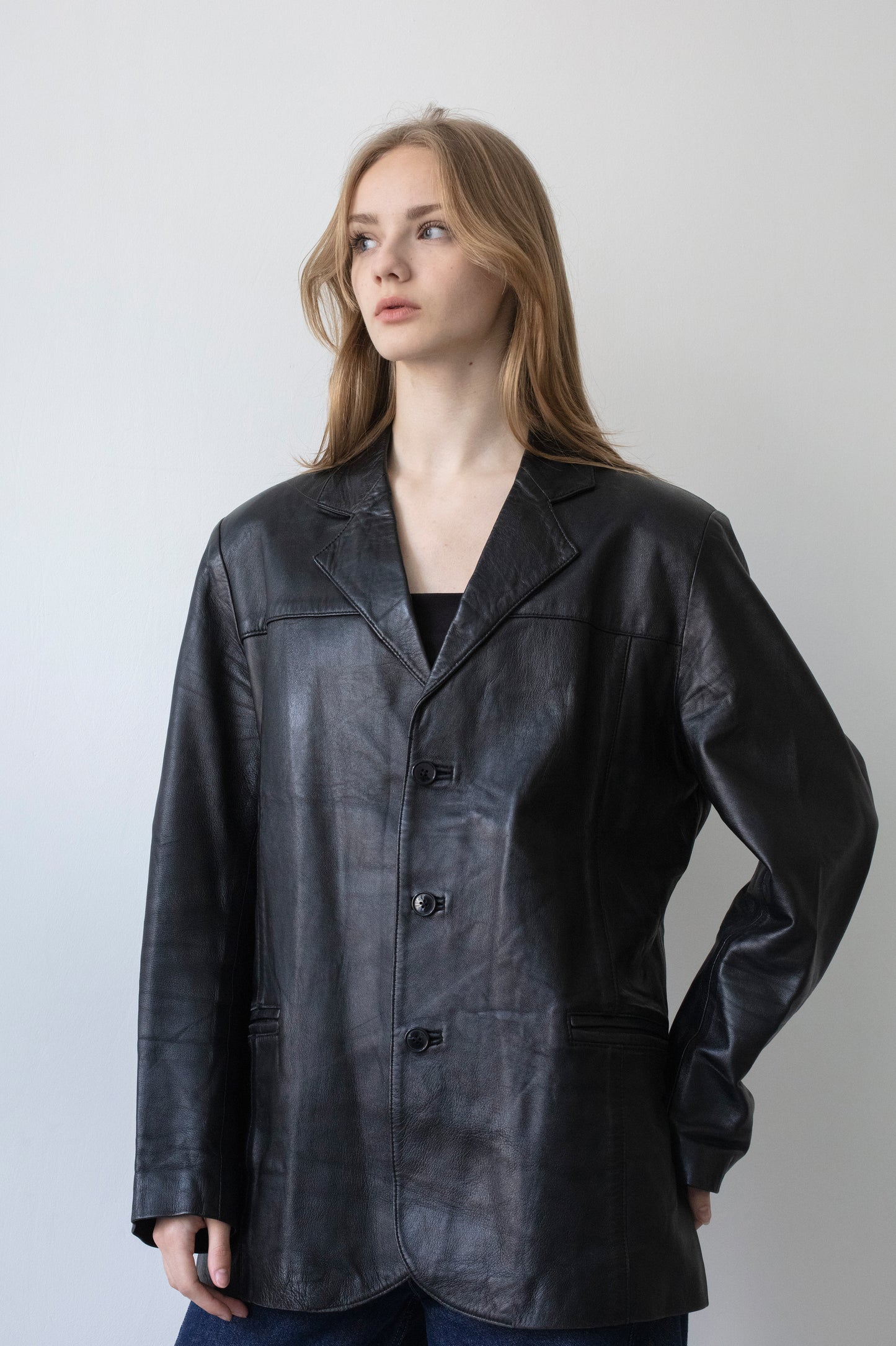 Vintage Black Leather Jacket