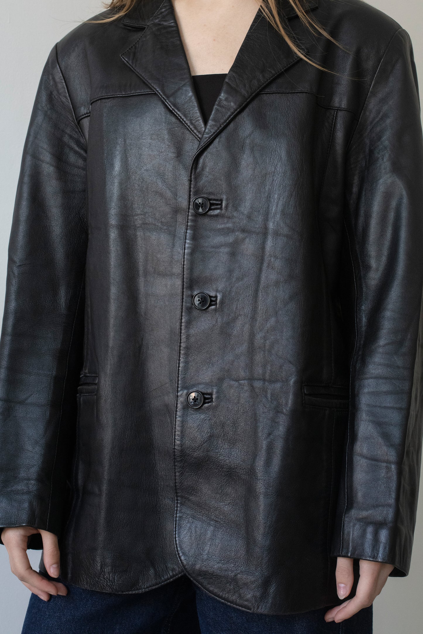 Vintage Black Leather Jacket