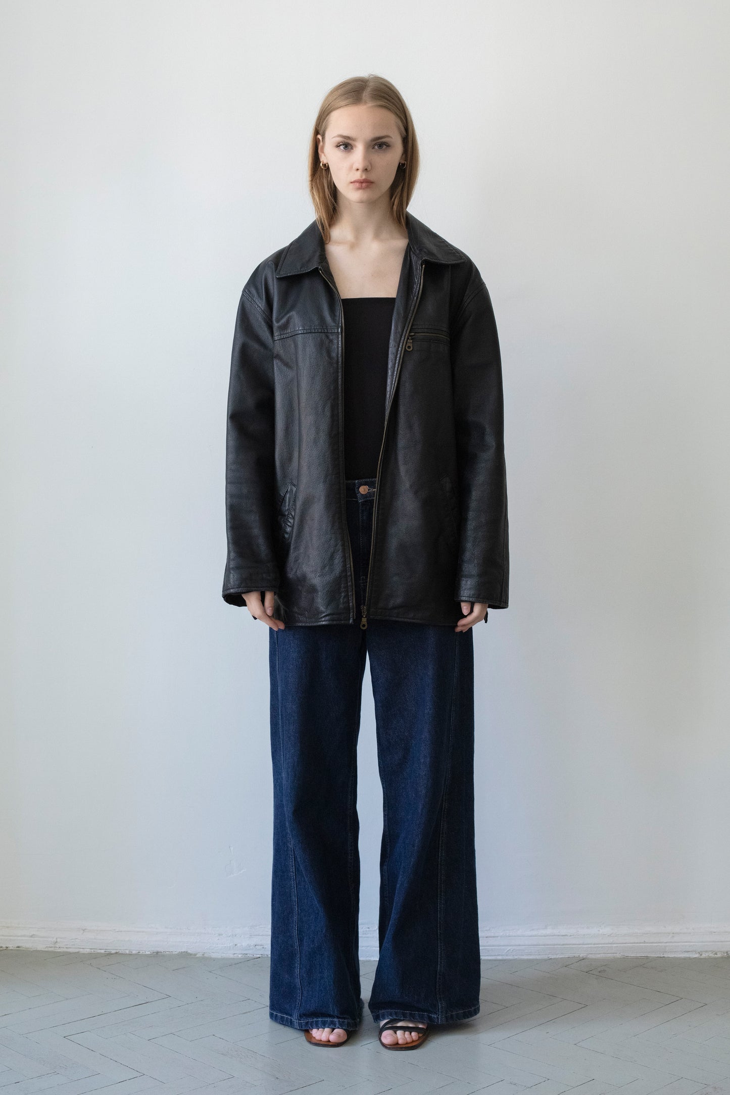 Vintage Black Leather Jacket