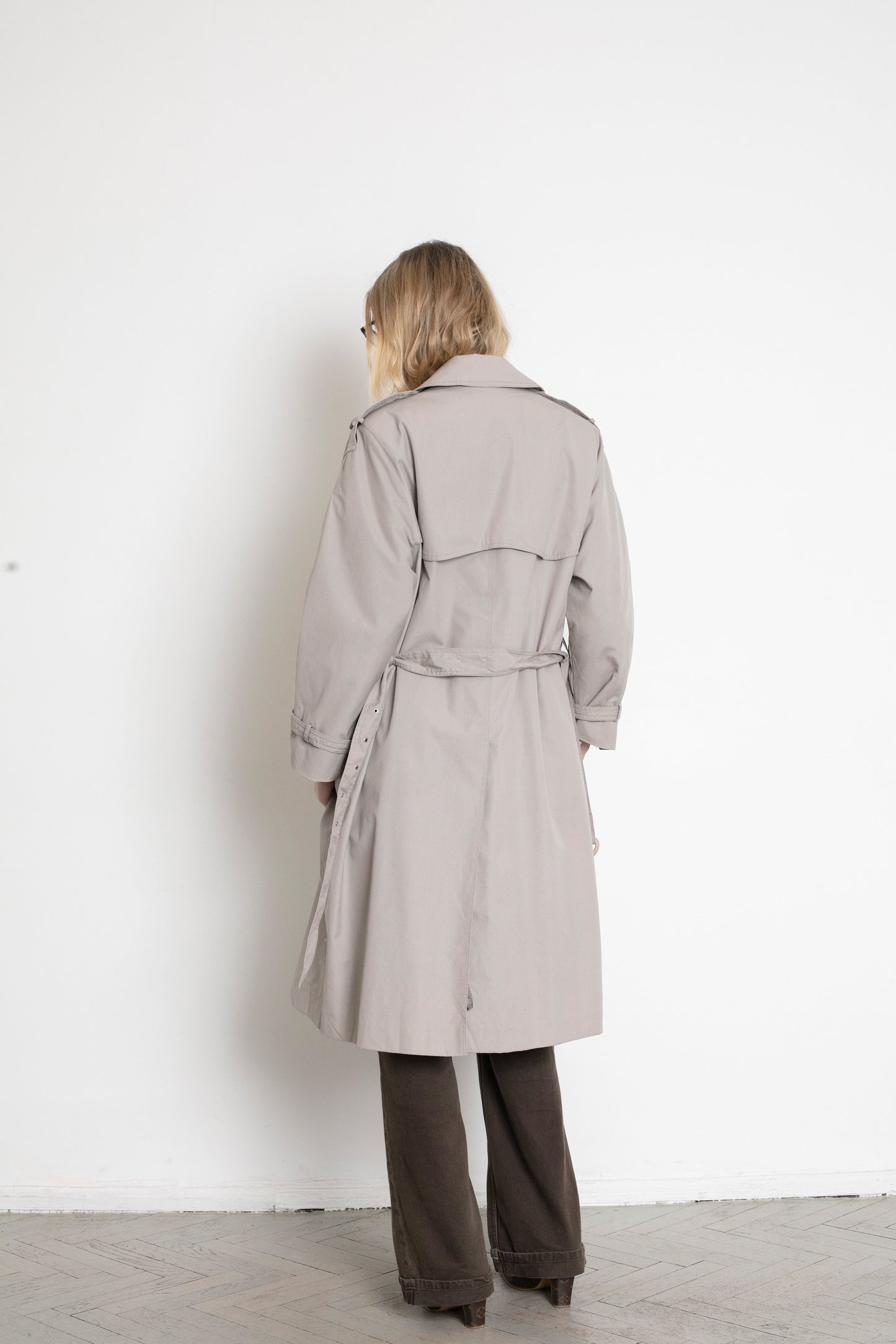 Vintage Grey Trench Coat