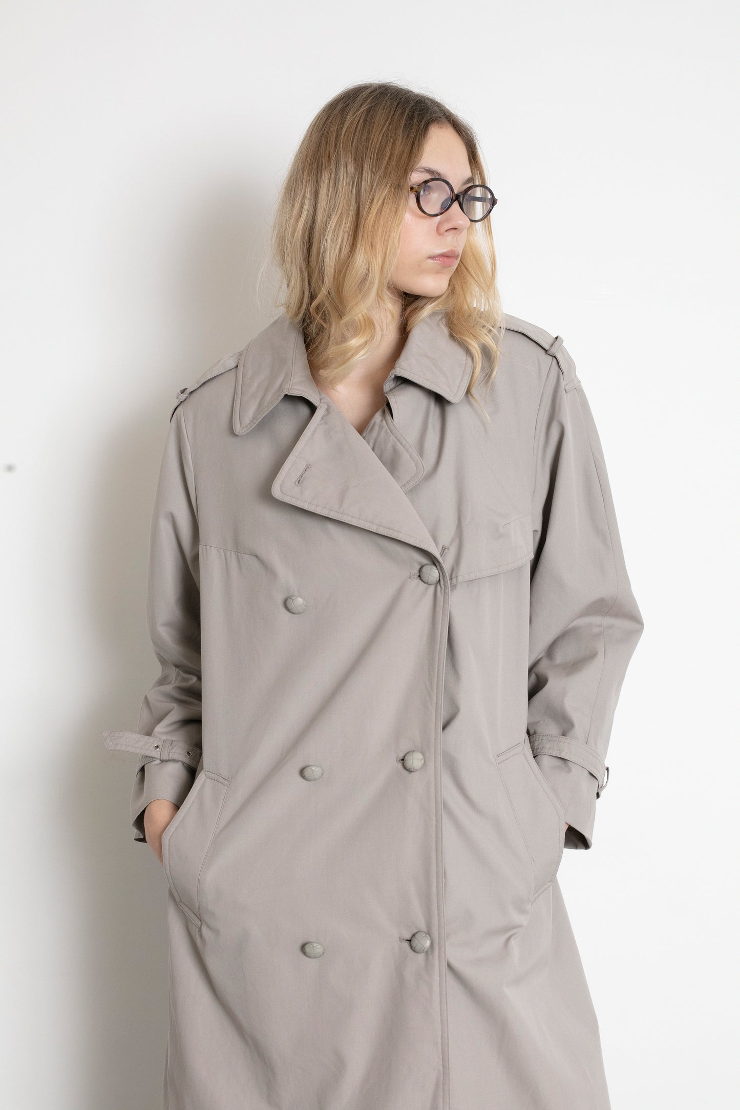 Vintage Grey Trench Coat