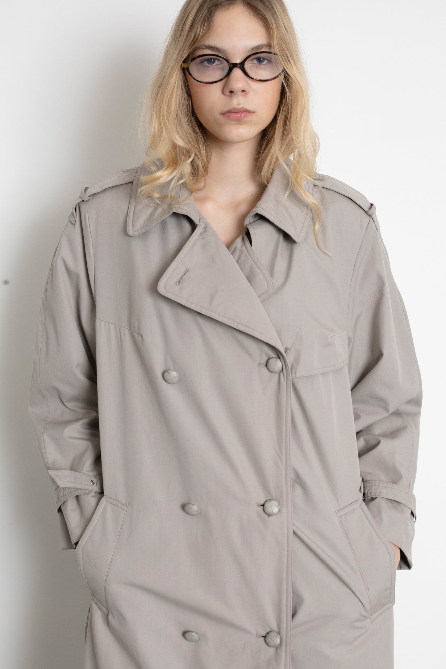 Vintage Grey Trench Coat