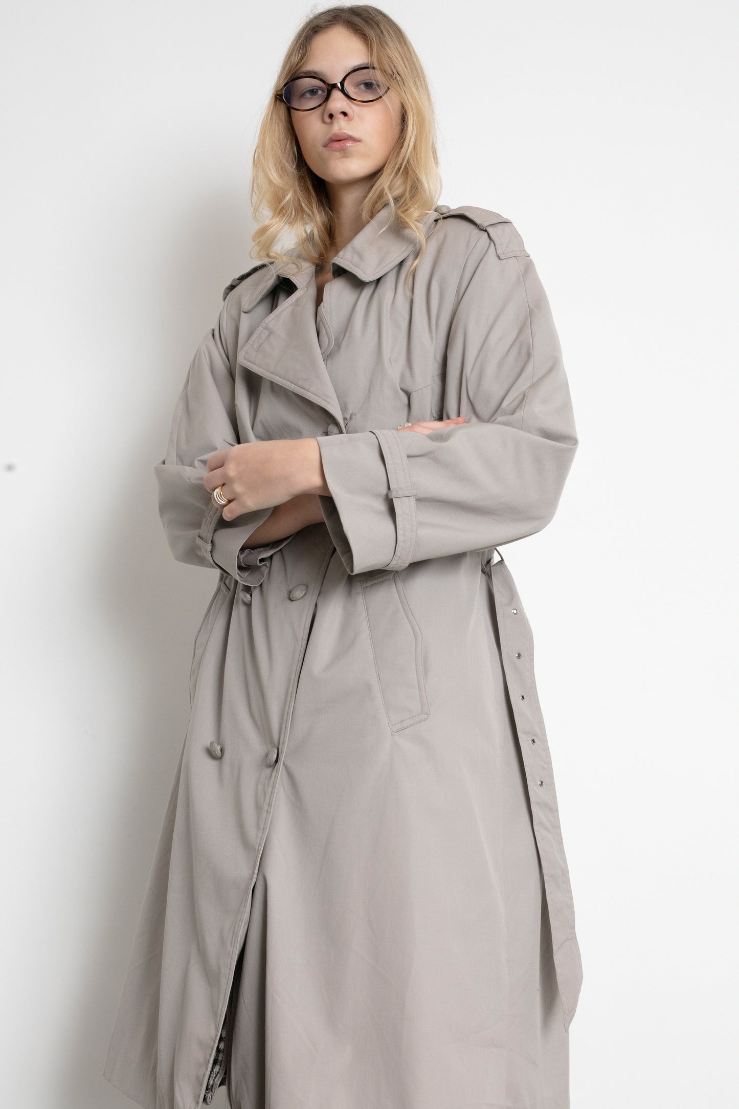Vintage Grey Trench Coat
