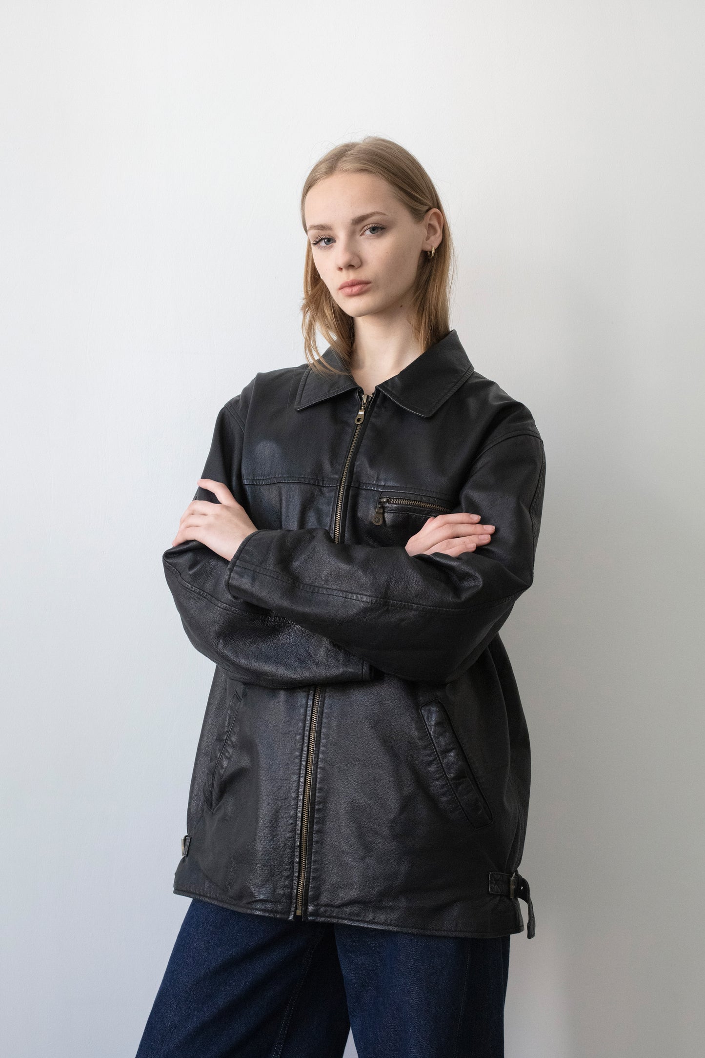 Vintage Black Leather Jacket