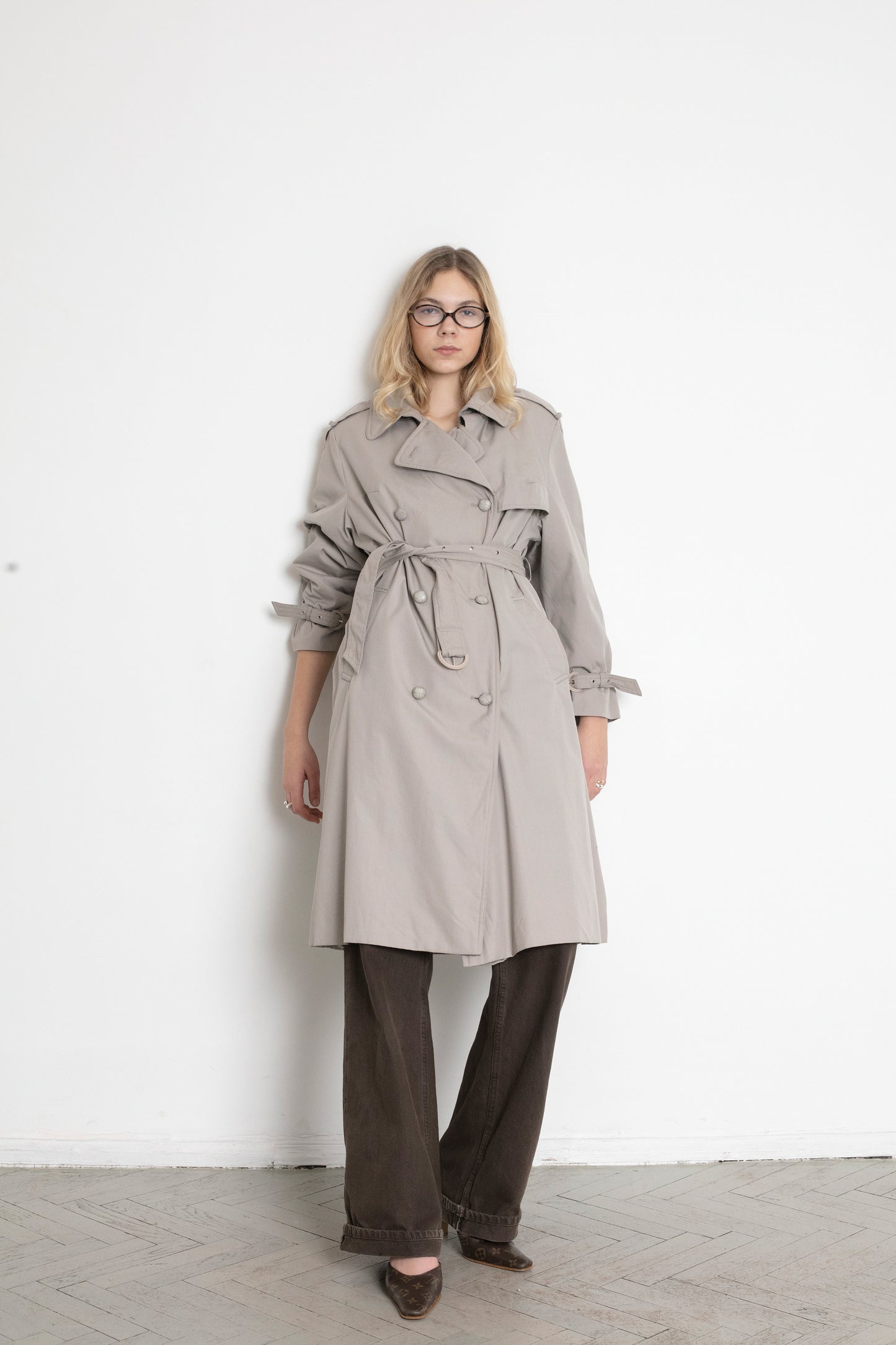 Vintage Grey Trench Coat