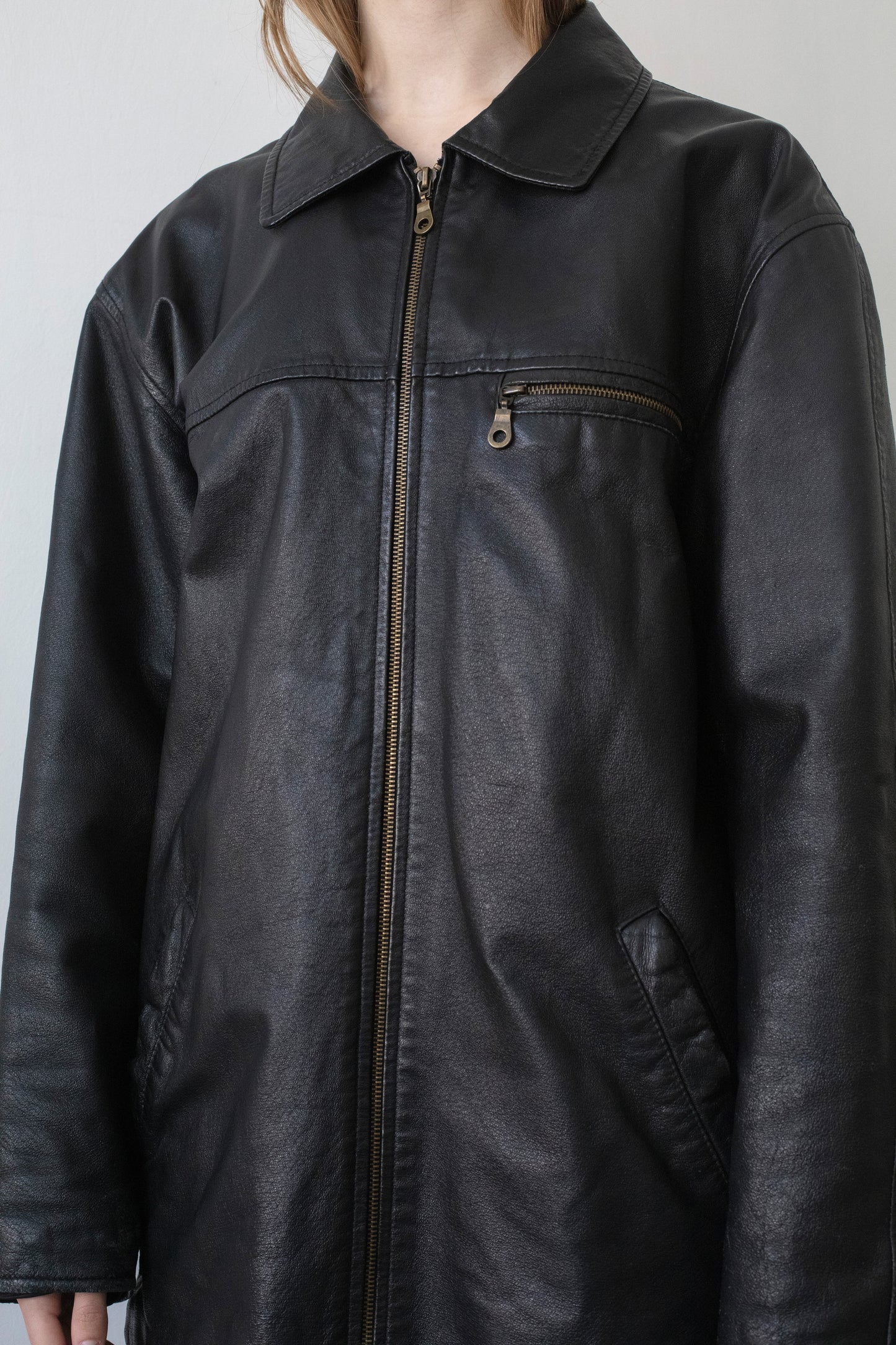 Vintage Black Leather Jacket