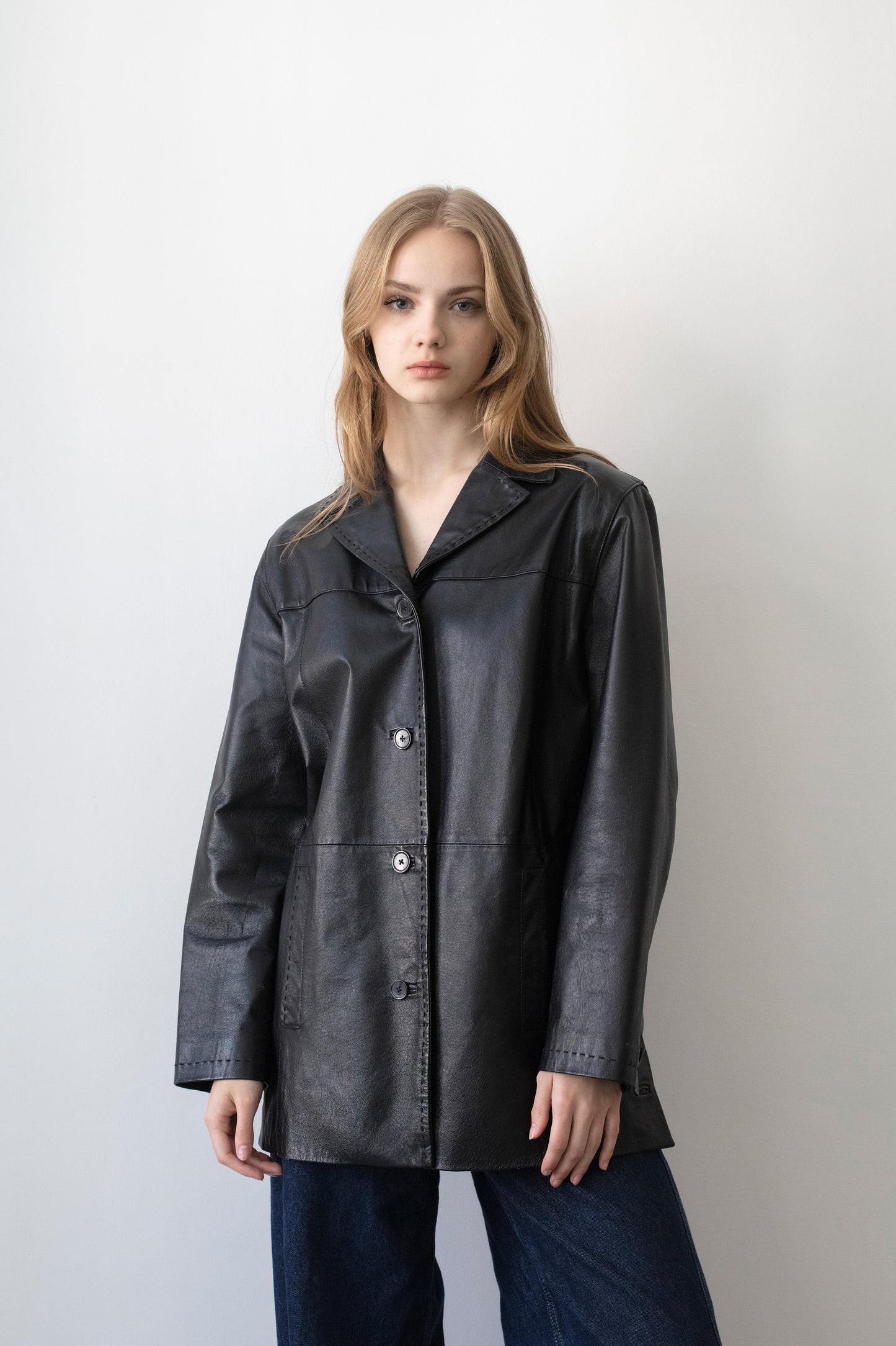 Vintage Black Leather Jacket