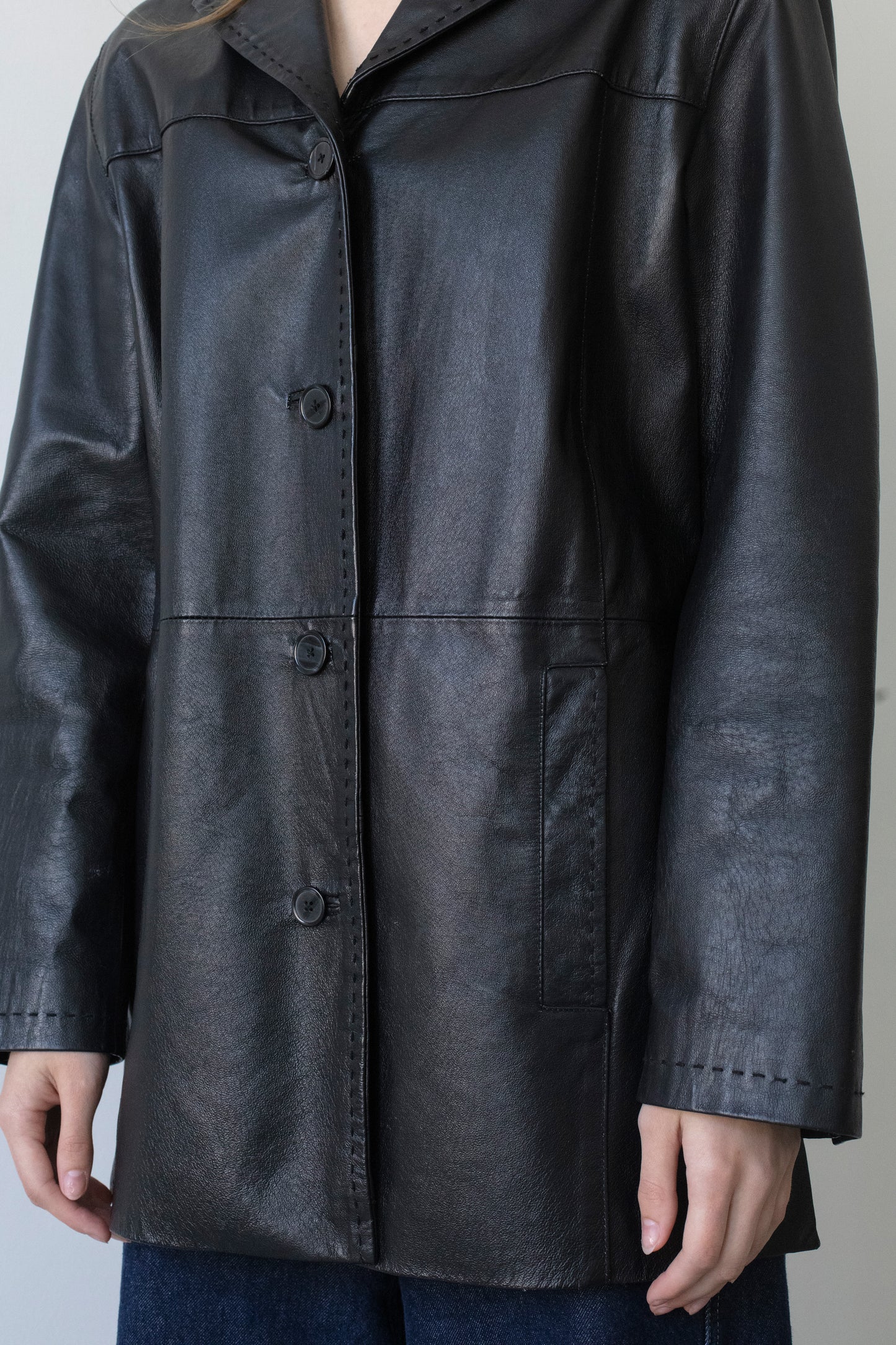 Vintage Black Leather Jacket
