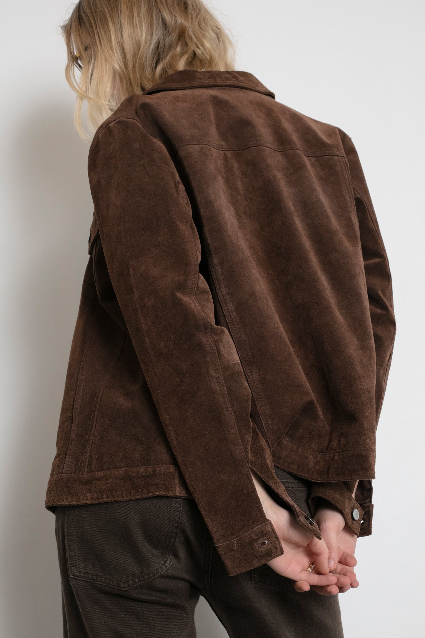 Vintage Brown Suede Shirt Jacket