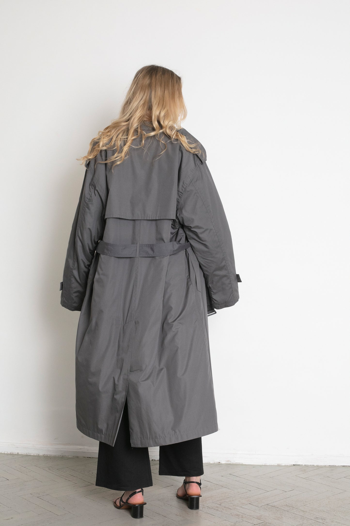 Vintage Grey Trench Coat