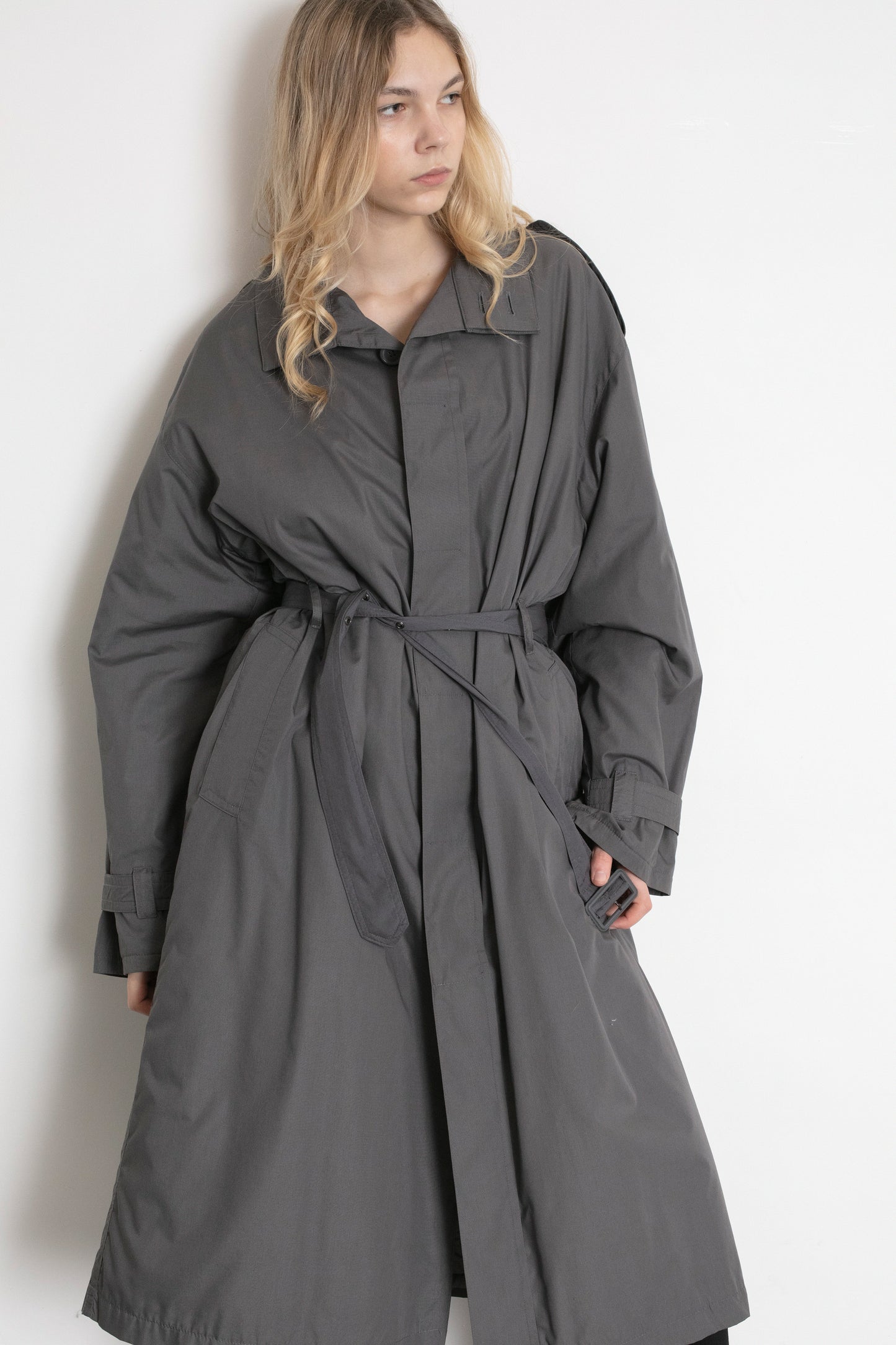 Vintage Grey Trench Coat