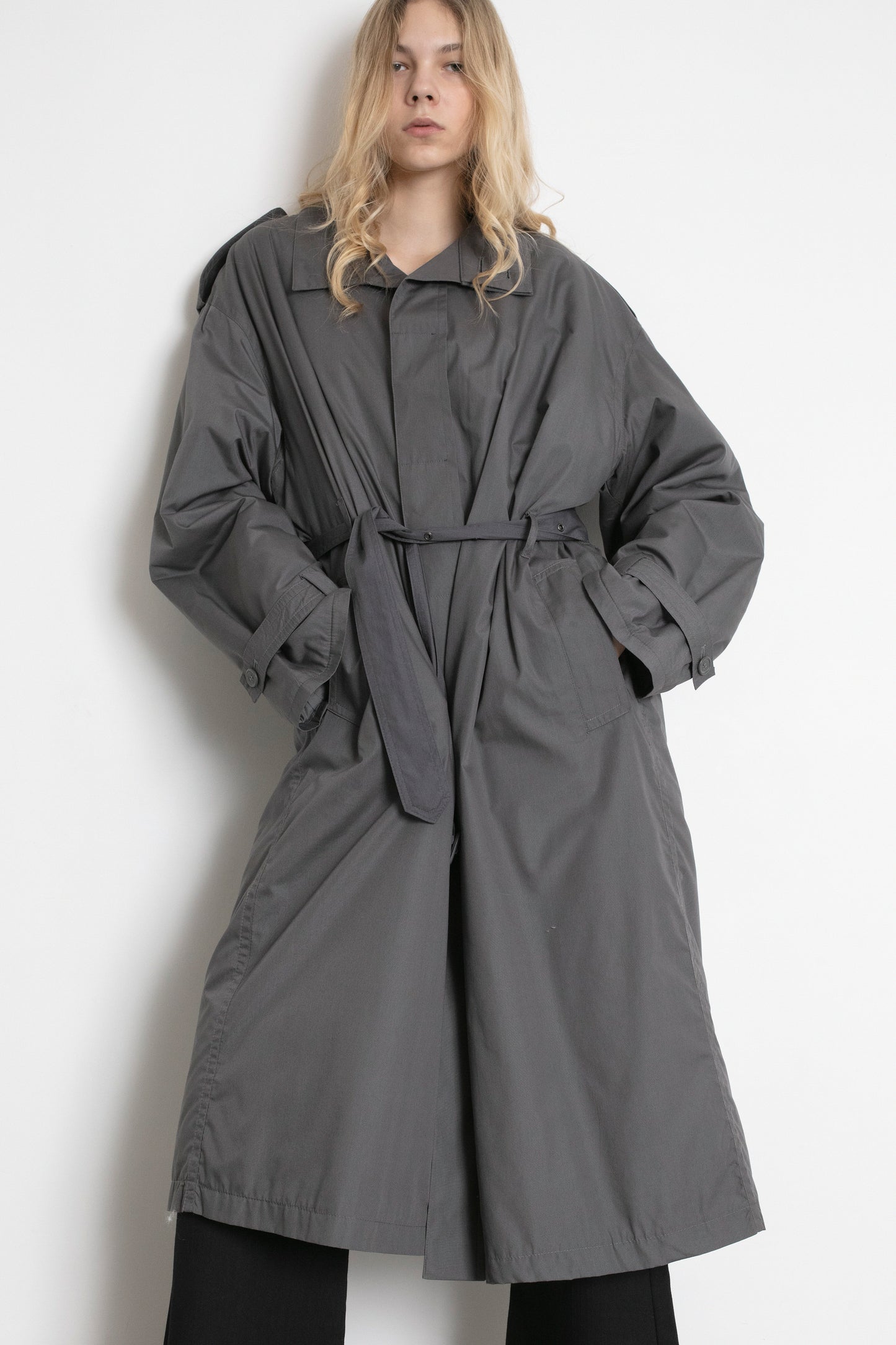 Vintage Grey Trench Coat