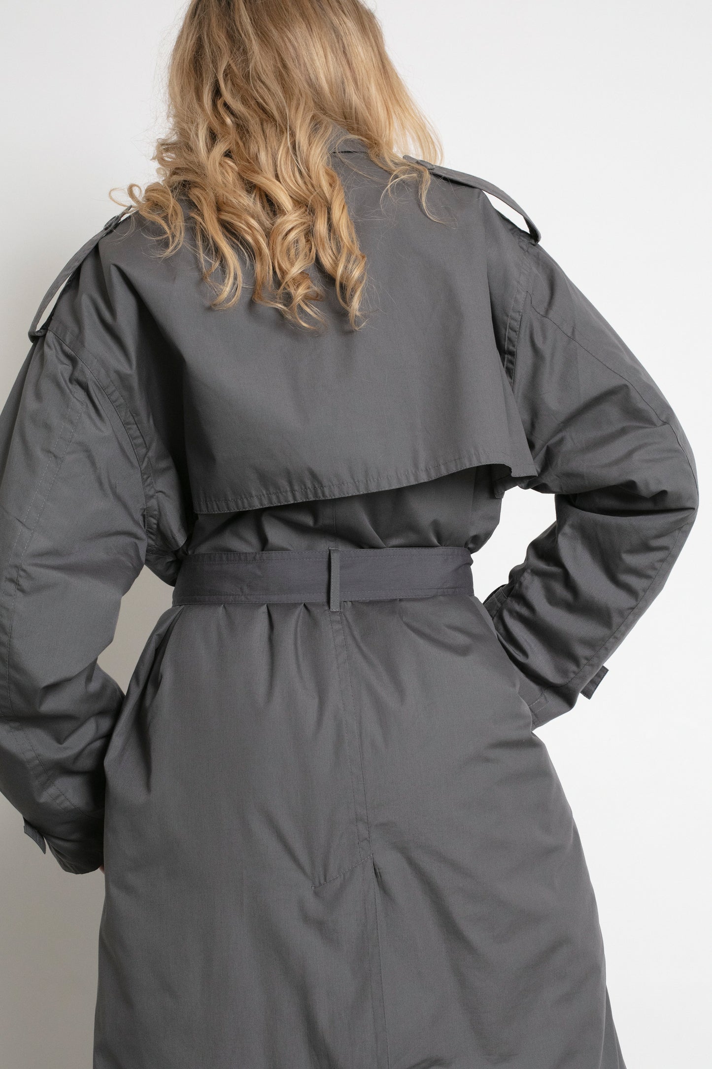 Vintage Grey Trench Coat
