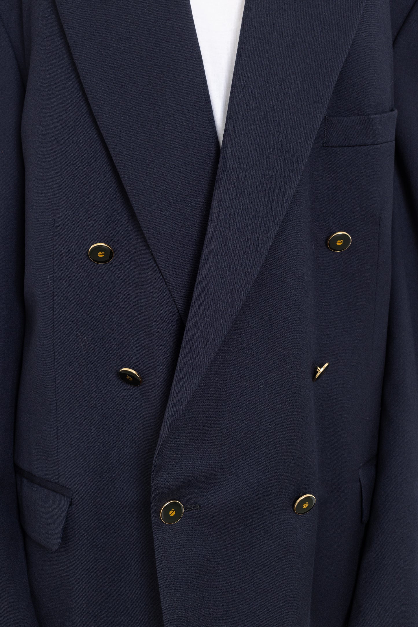 Vintage Navy 100% Wool Blazer