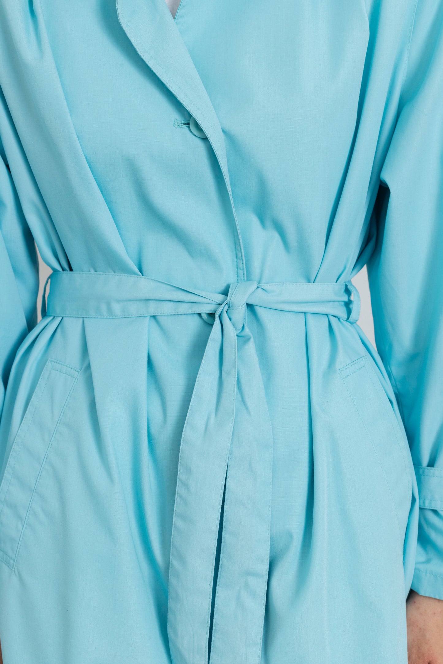 Vintage Turquoise Trench Coat