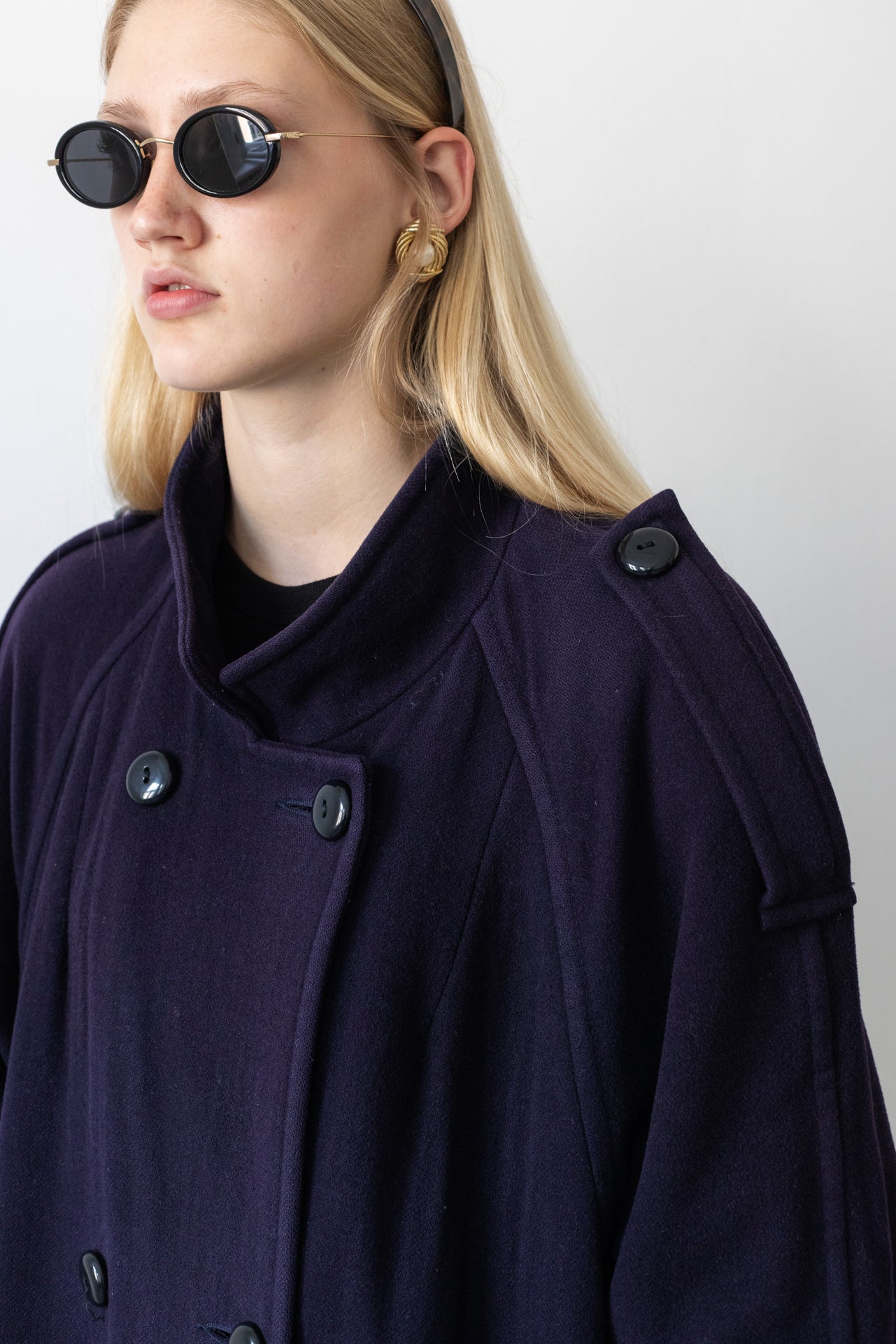Vintage Navy Wool Coat